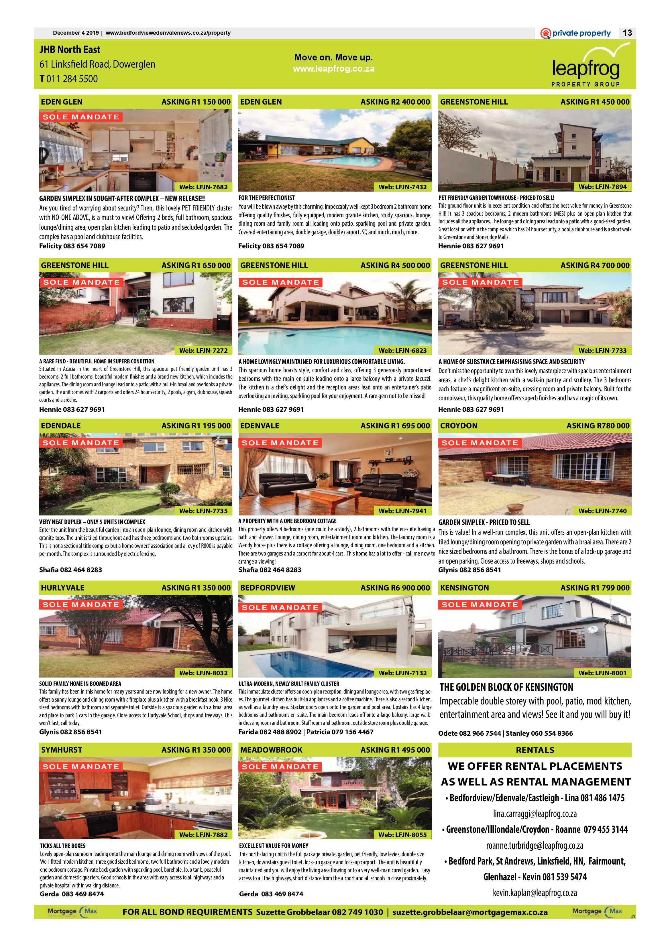 Bedfordview Edenvale News 04 December 2019 page 13
