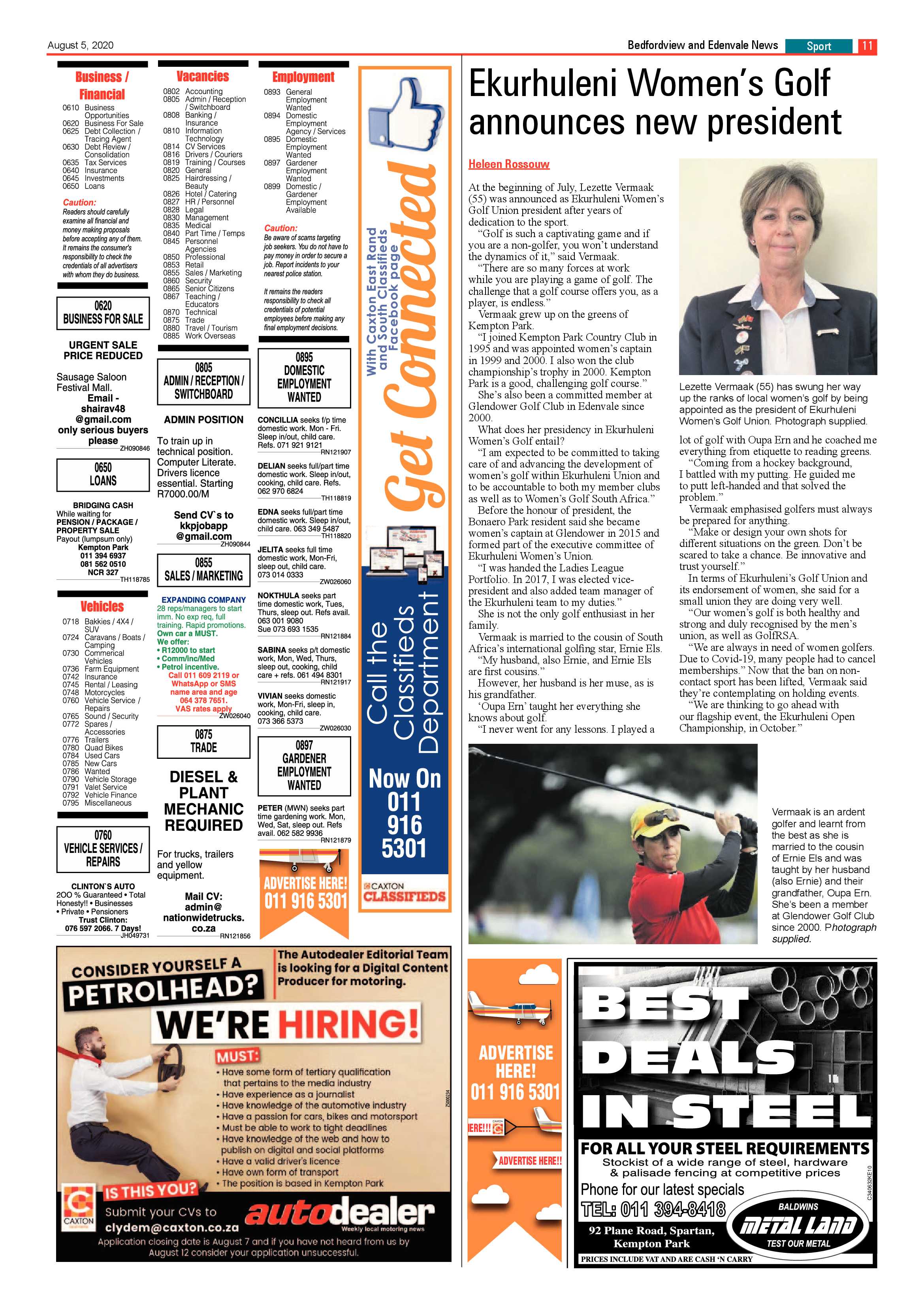 Bedfordview Edenvale News 05 August 2020 page 11