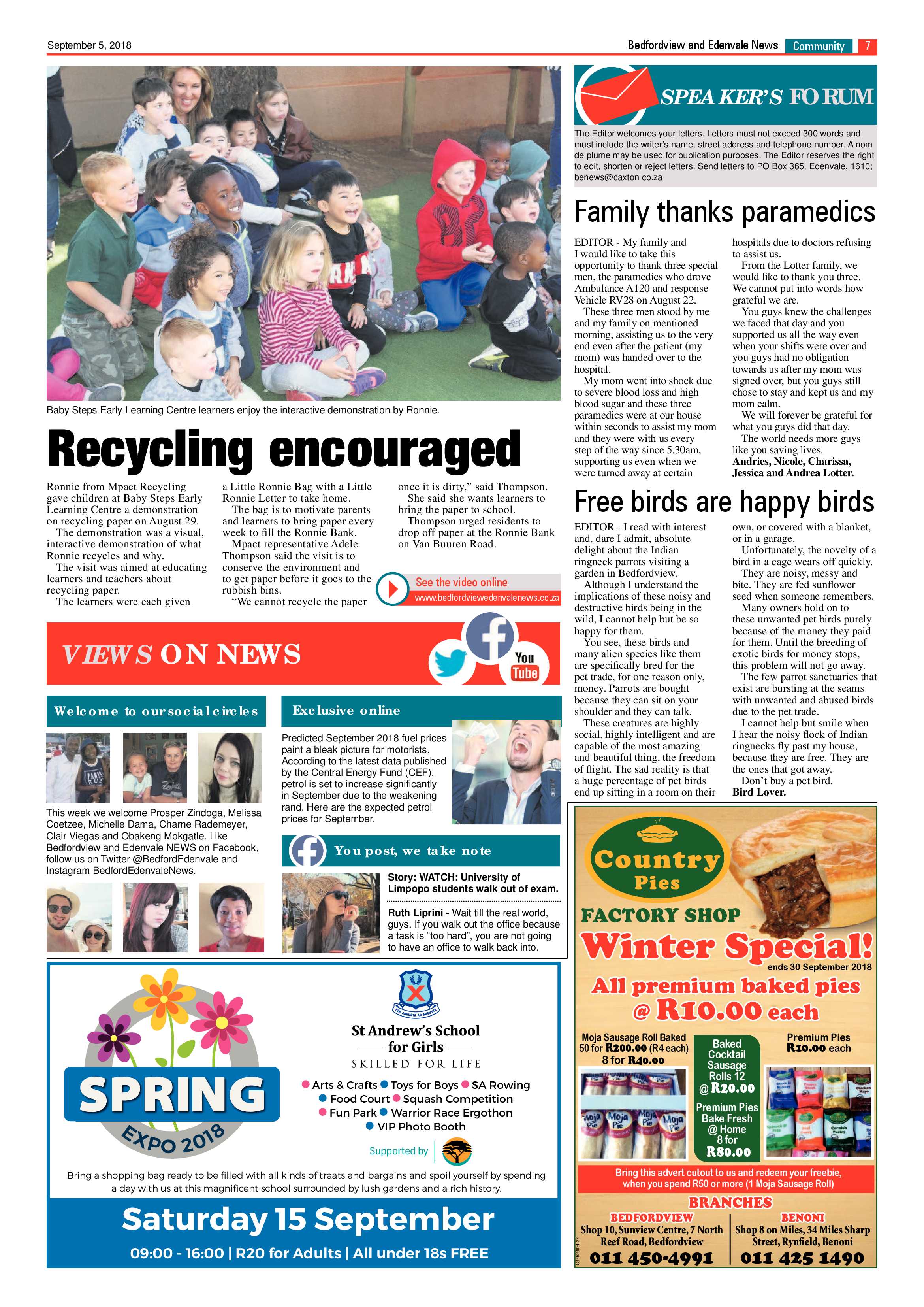 Bedfordview Edenvale News 05 September 2018 page 7