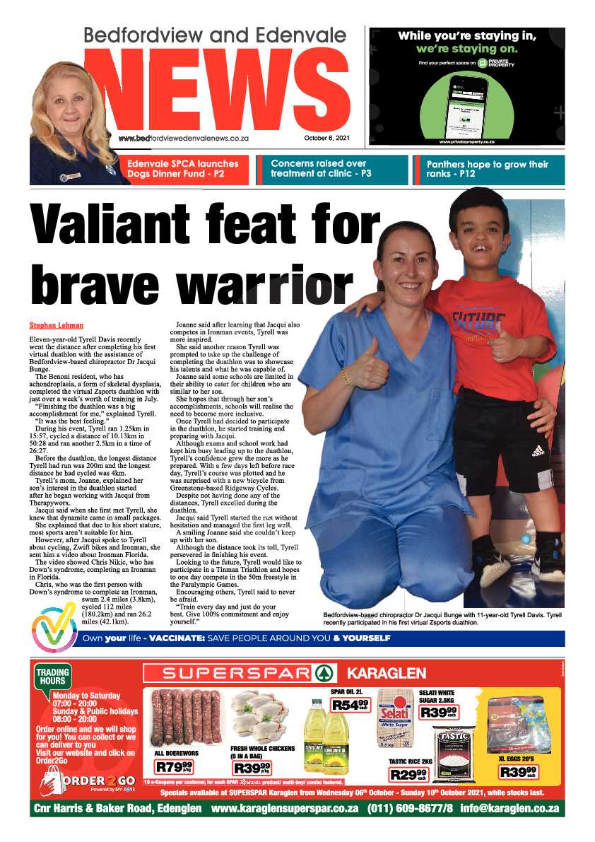 Bedfordview Edenvale News 06 October 2021 page 1