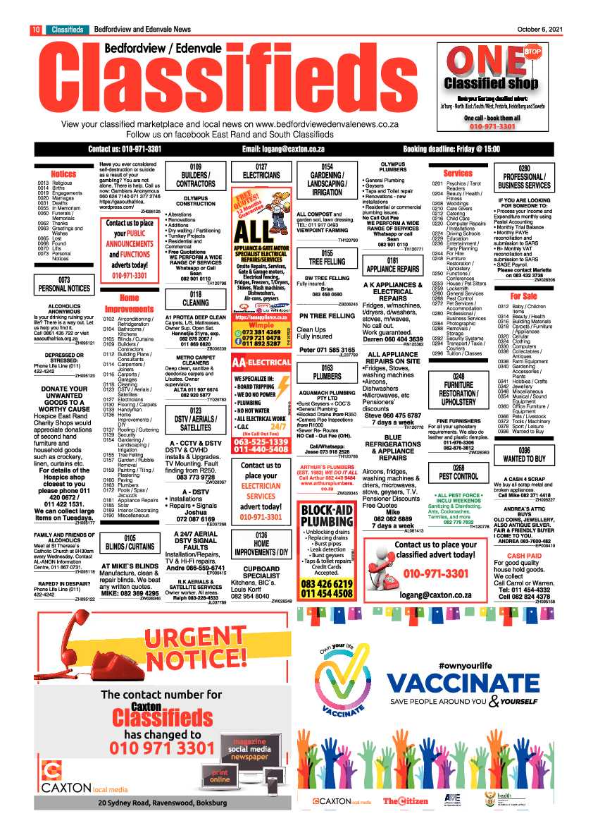 Bedfordview Edenvale News 06 October 2021 page 10