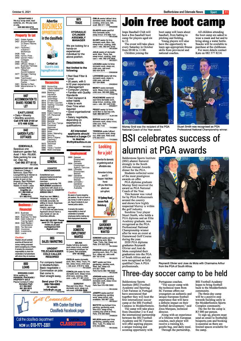 Bedfordview Edenvale News 06 October 2021 page 11
