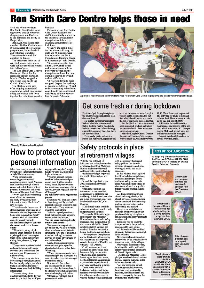 Bedfordview Edenvale News 07 July 2021 page 8