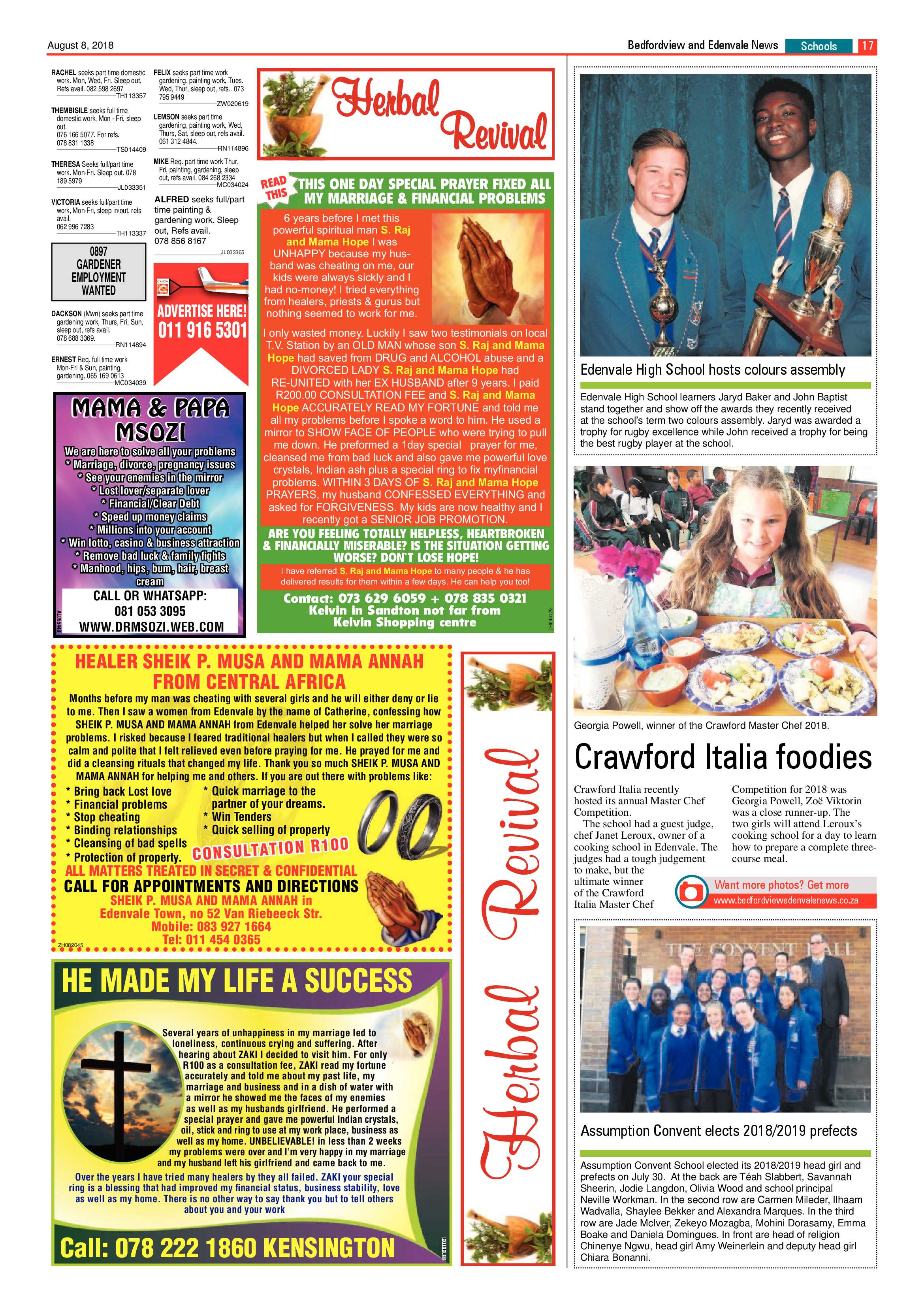 Bedfordview Edenvale News 08 August 2018 page 17