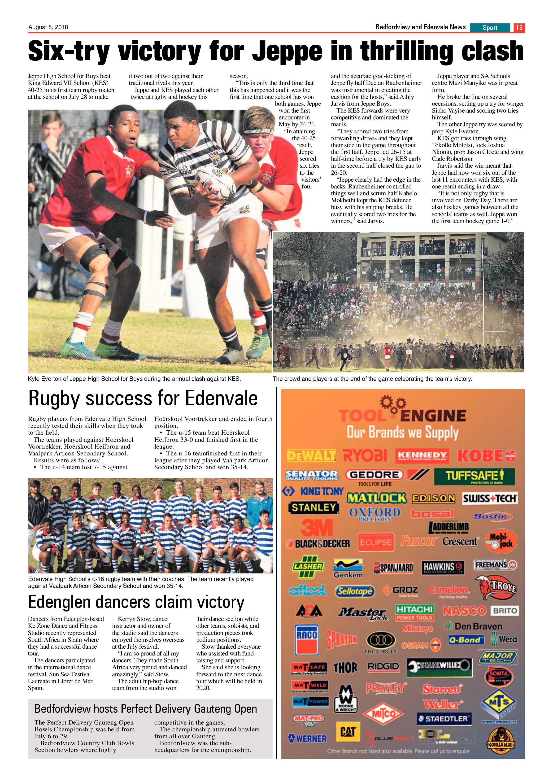 Bedfordview Edenvale News 08 August 2018 page 19