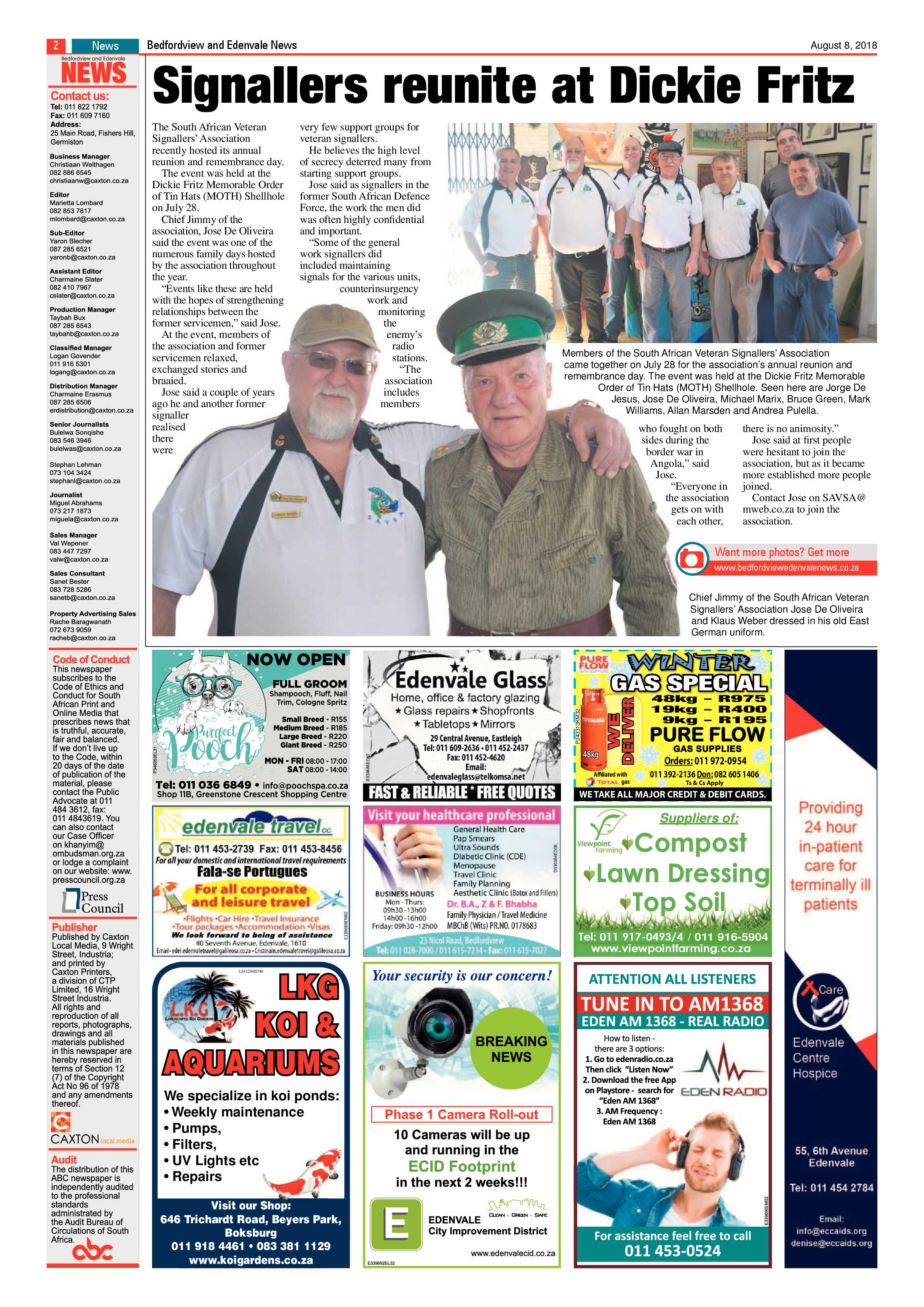 Bedfordview Edenvale News 08 August 2018 page 2
