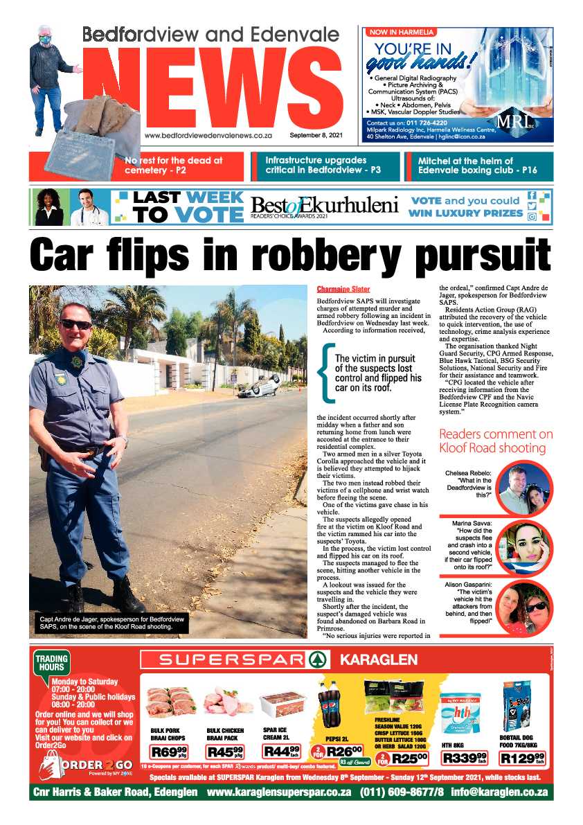 Bedfordview Edenvale News 08 September 2021 page 1