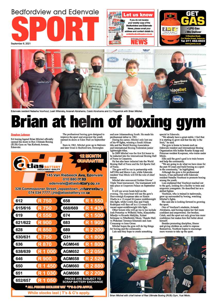 Bedfordview Edenvale News 08 September 2021 page 16