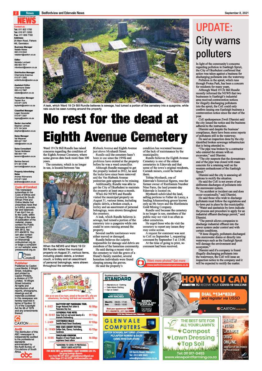 Bedfordview Edenvale News 08 September 2021 page 2