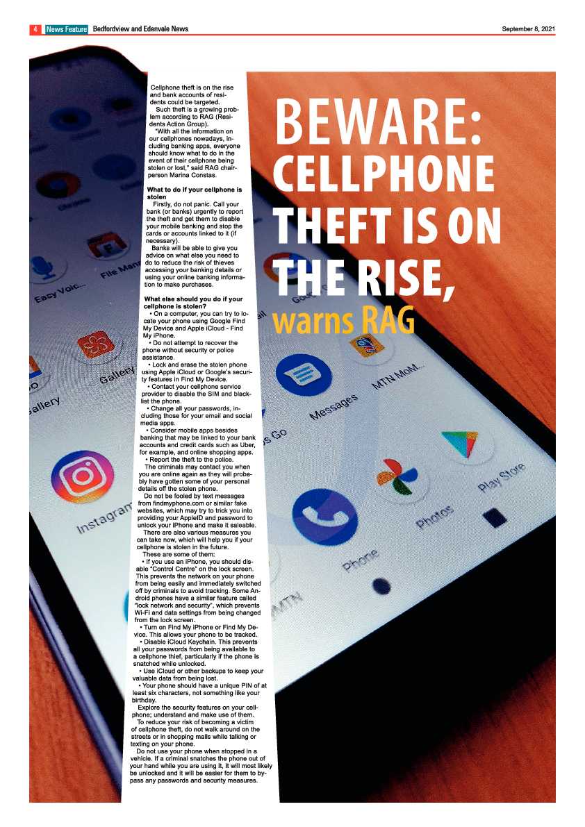 Bedfordview Edenvale News 08 September 2021 page 4