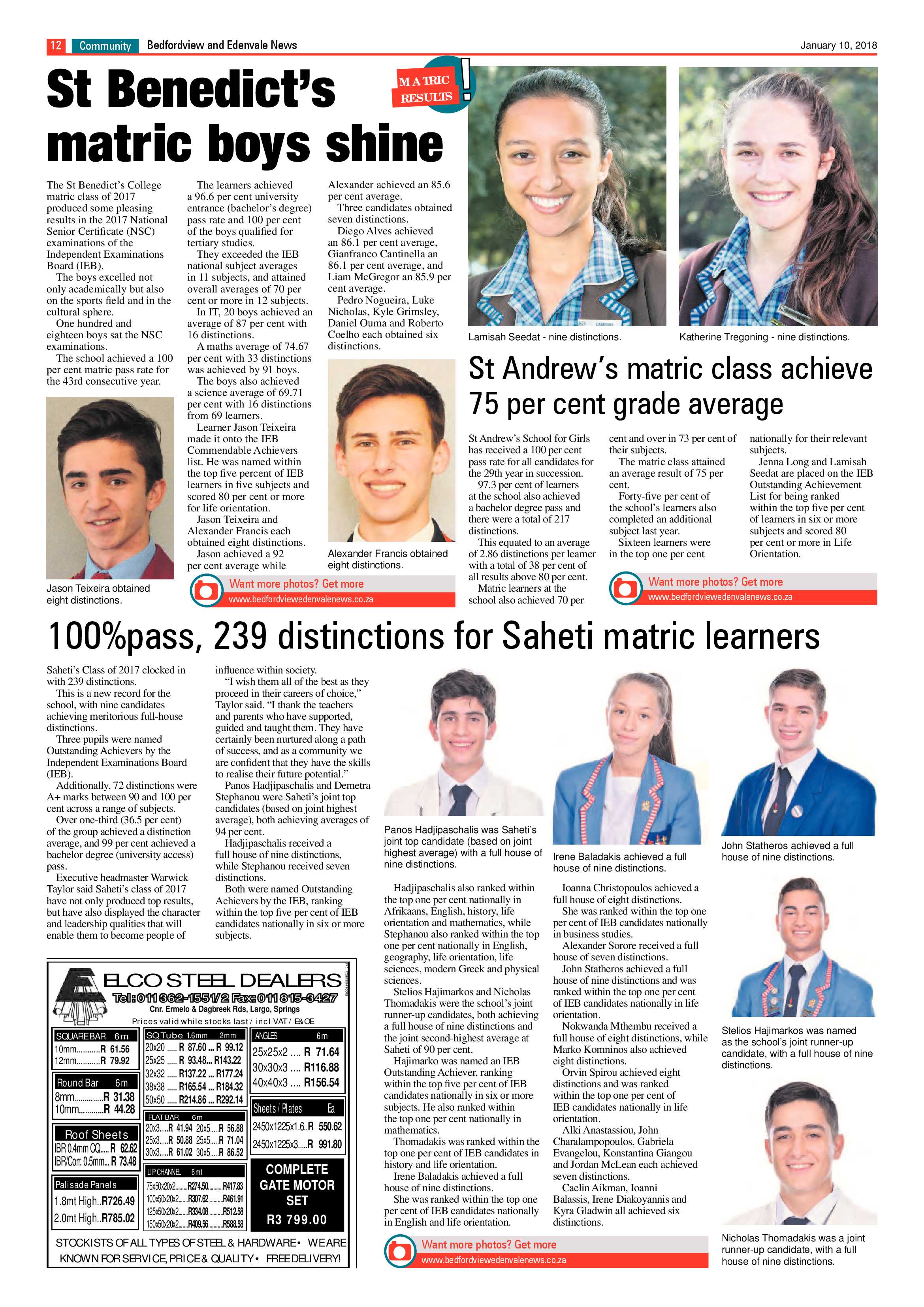 Bedfordview Edenvale News 10 January 2018 page 12