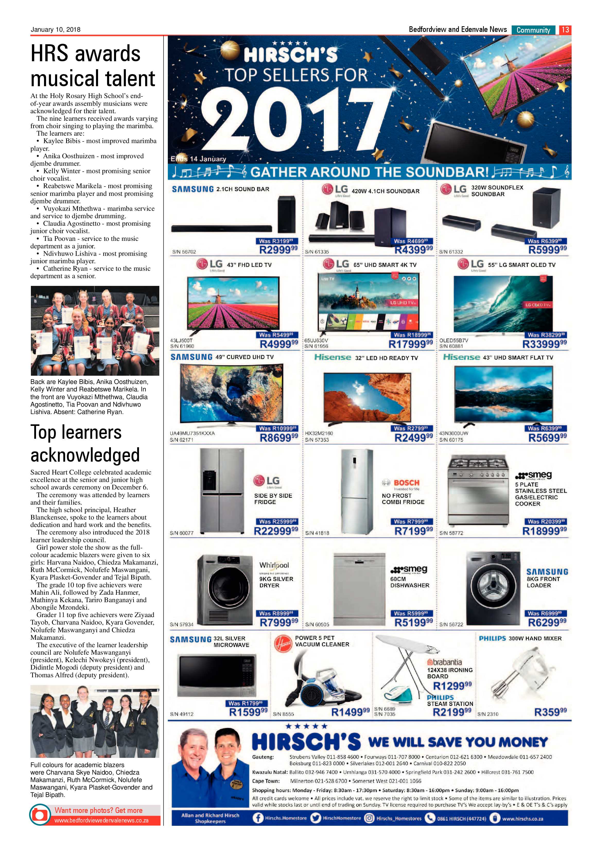 Bedfordview Edenvale News 10 January 2018 page 13