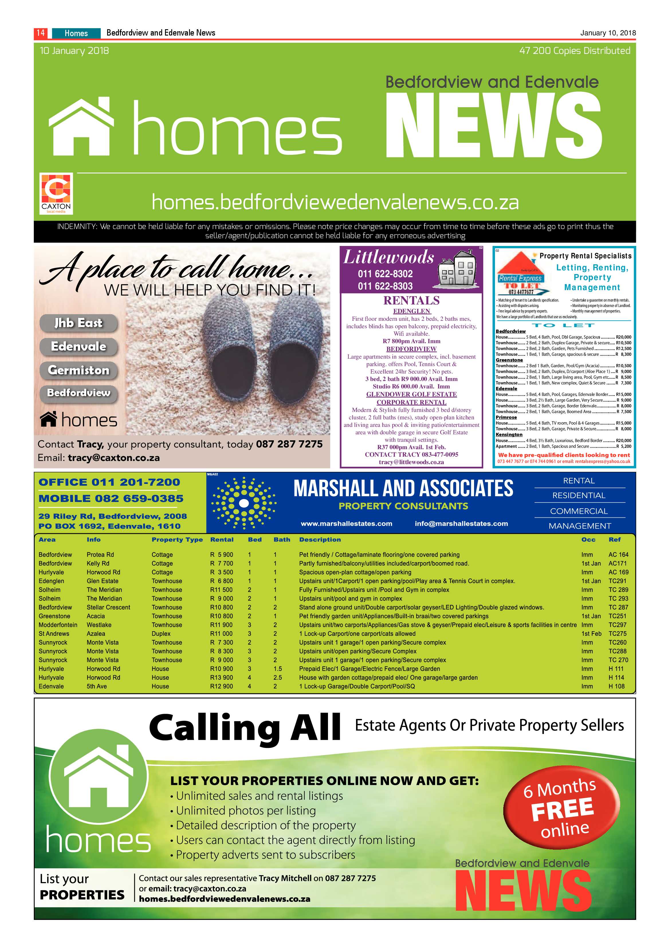 Bedfordview Edenvale News 10 January 2018 page 14