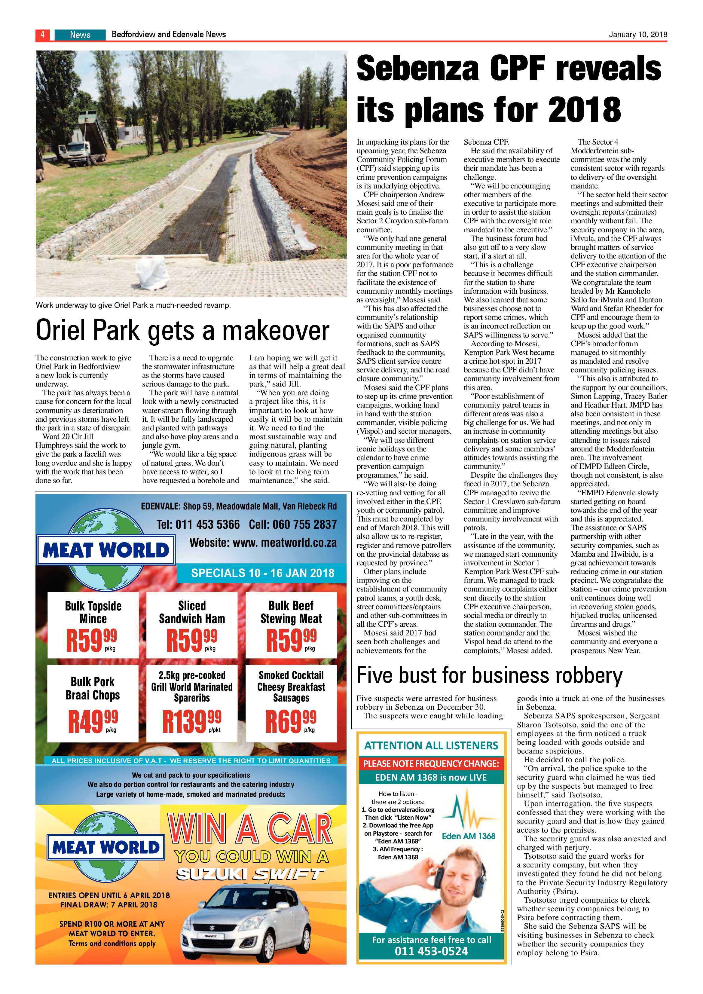 Bedfordview Edenvale News 10 January 2018 page 4