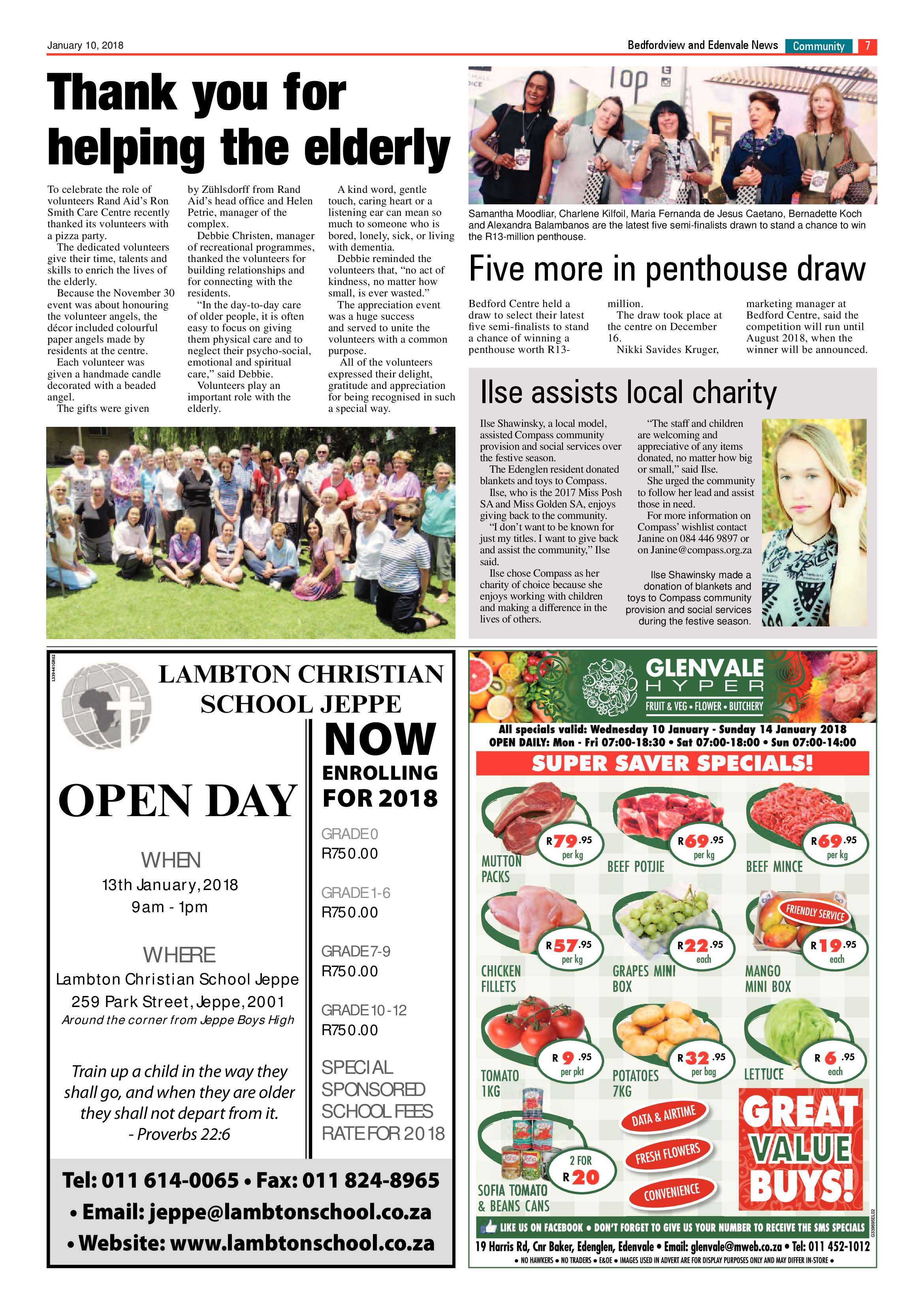 Bedfordview Edenvale News 10 January 2018 page 7