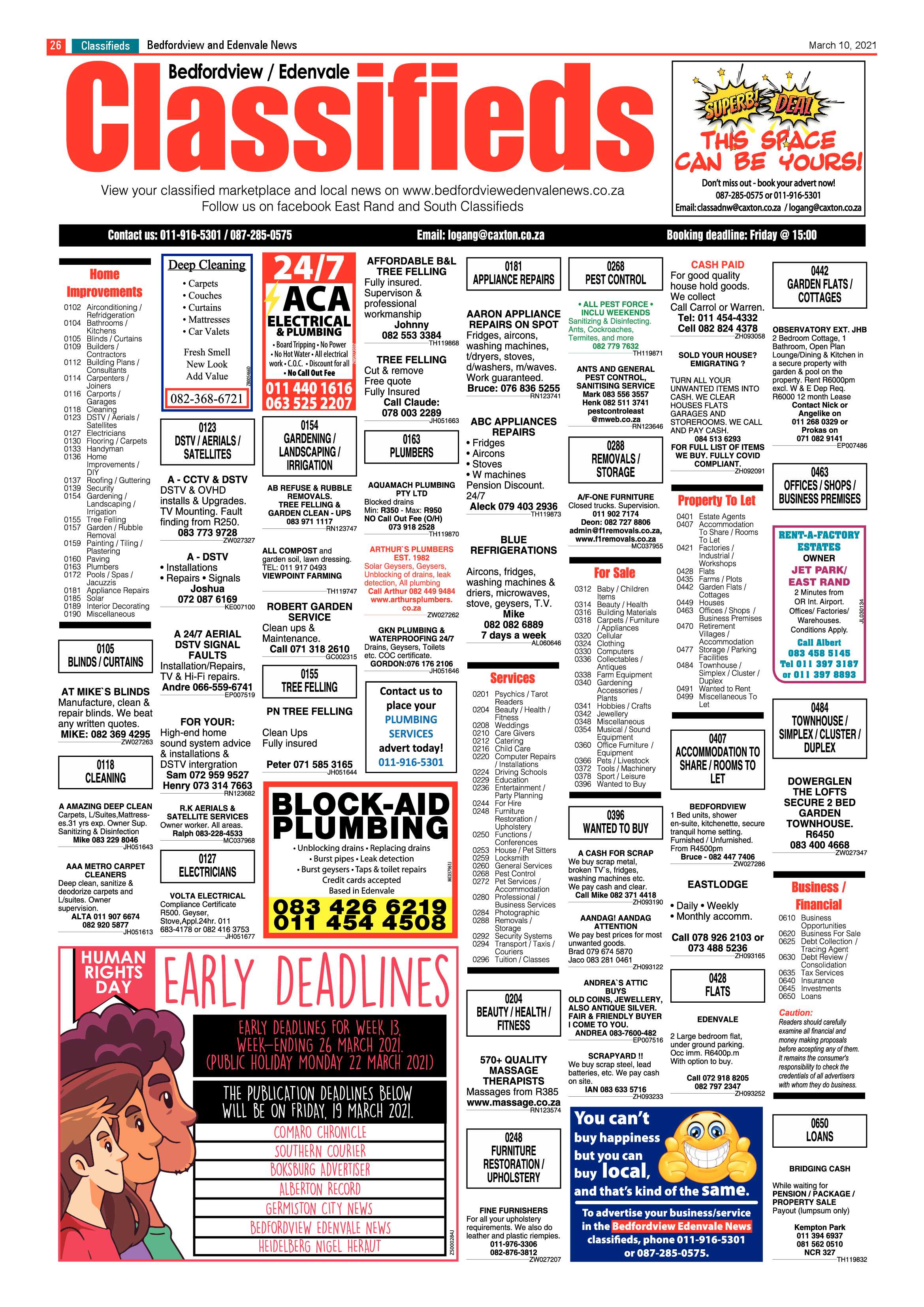 Bedfordview Edenvale News 10 March 2021 page 26