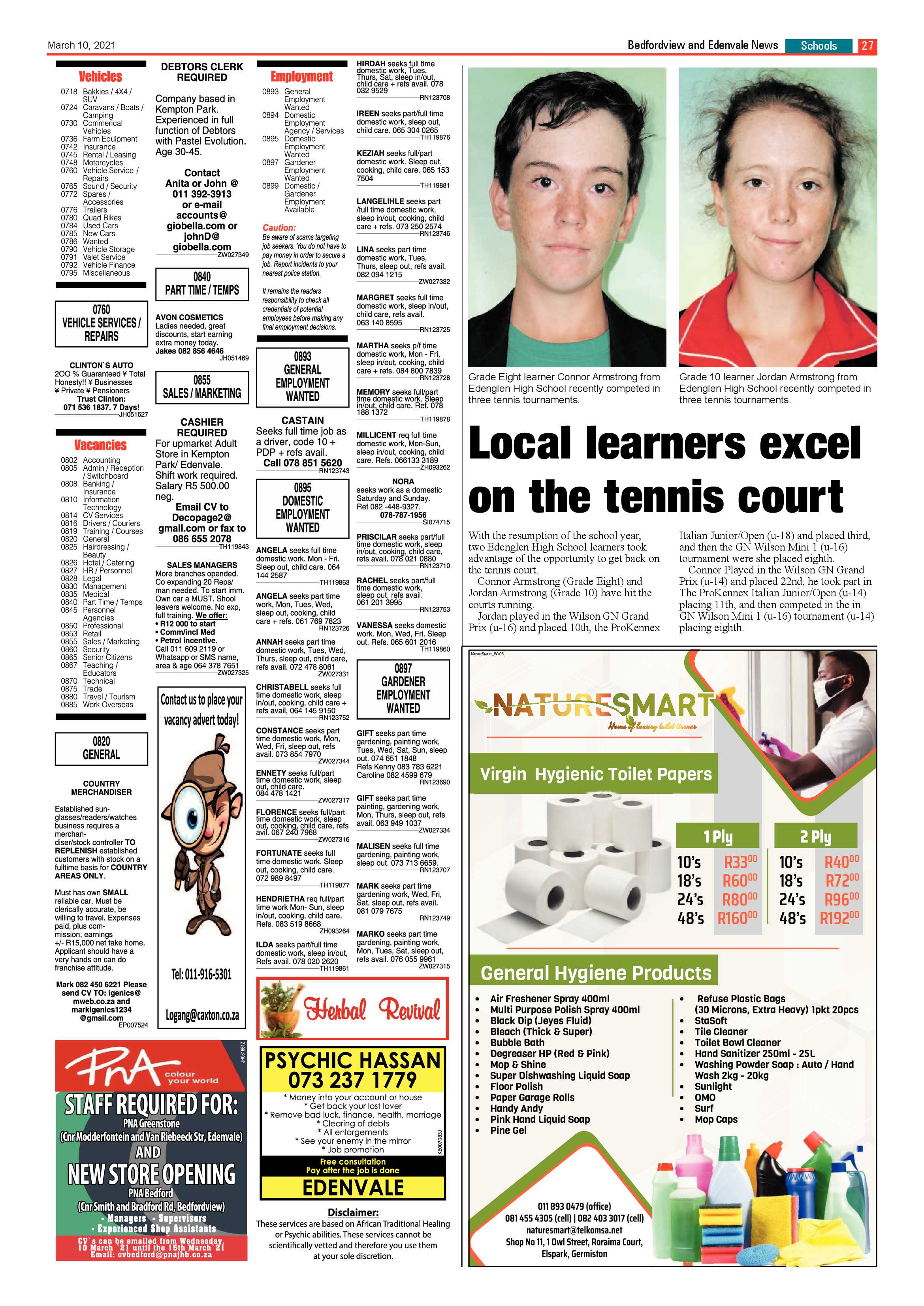 Bedfordview Edenvale News 10 March 2021 page 27