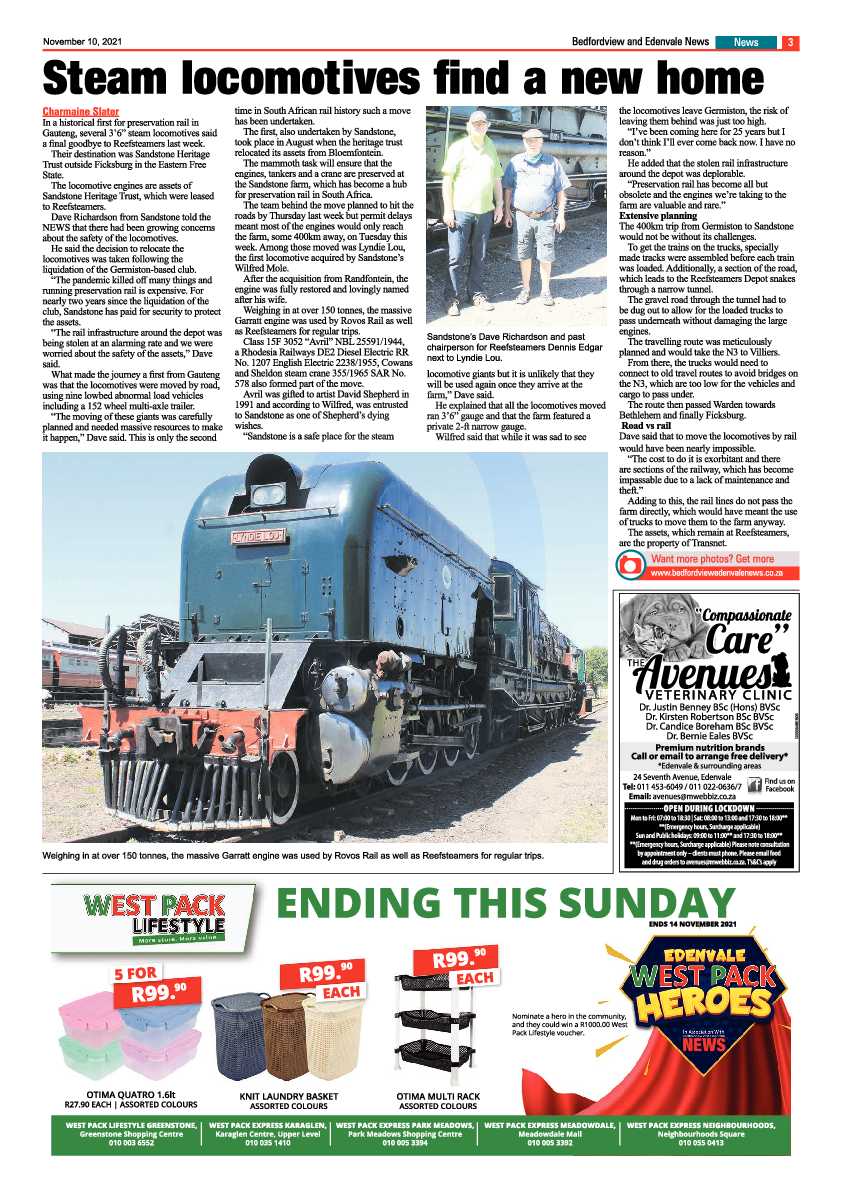 Bedfordview Edenvale News 10 November 2021 page 3