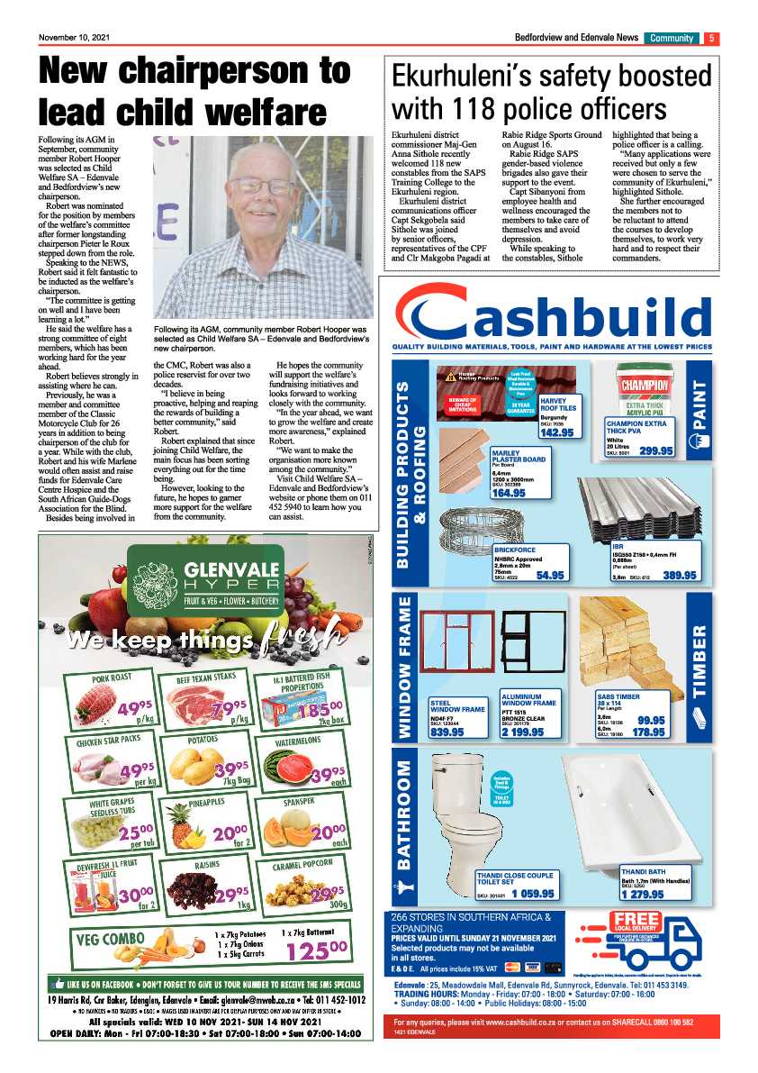 Bedfordview Edenvale News 10 November 2021 page 5