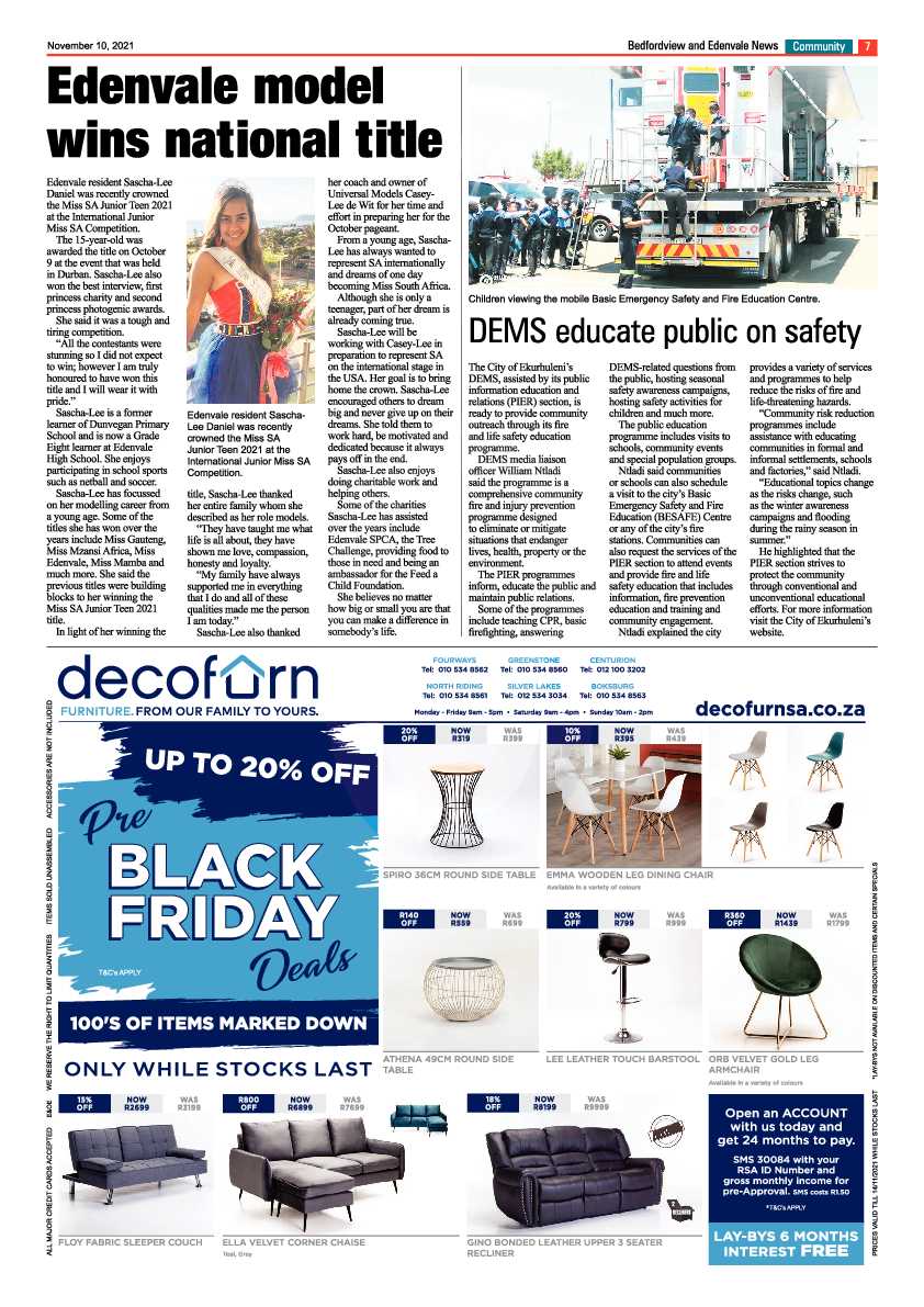 Bedfordview Edenvale News 10 November 2021 page 7