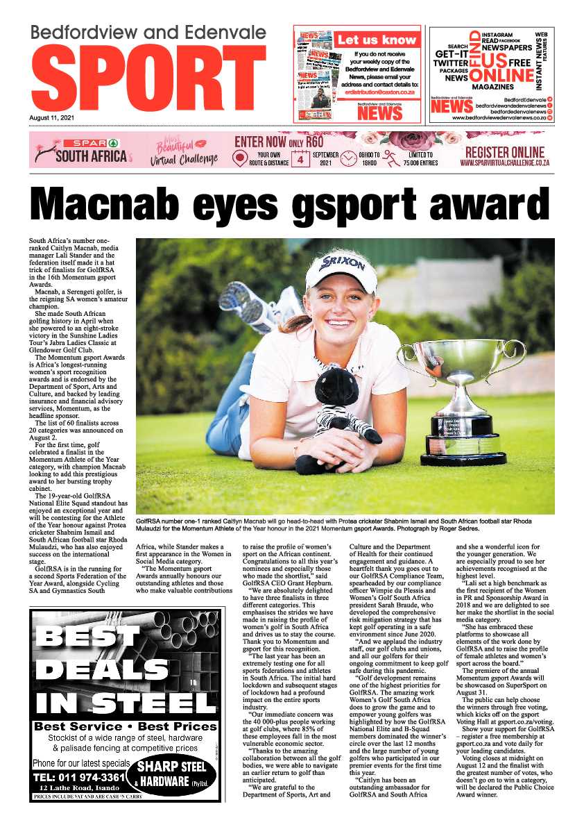 Bedfordview Edenvale News 11 August 2021 page 12