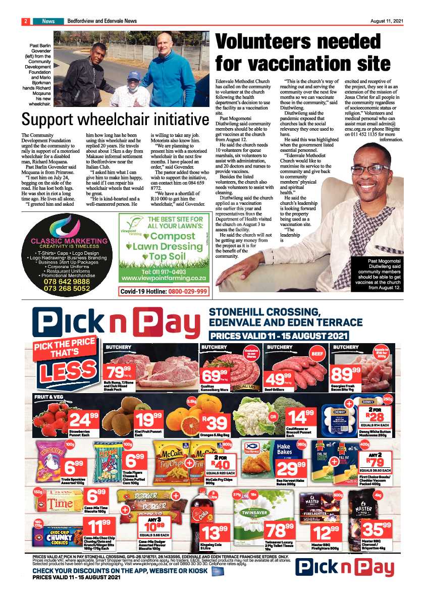Bedfordview Edenvale News 11 August 2021 page 2