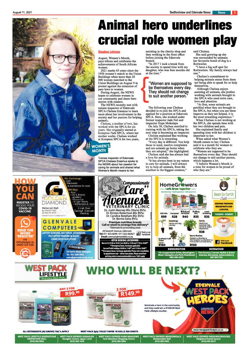 Bedfordview Edenvale News 11 August 2021 page 3