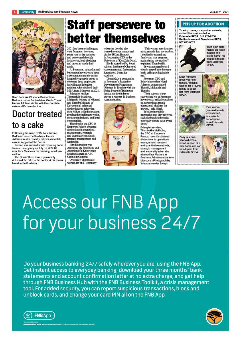 Bedfordview Edenvale News 11 August 2021 page 4