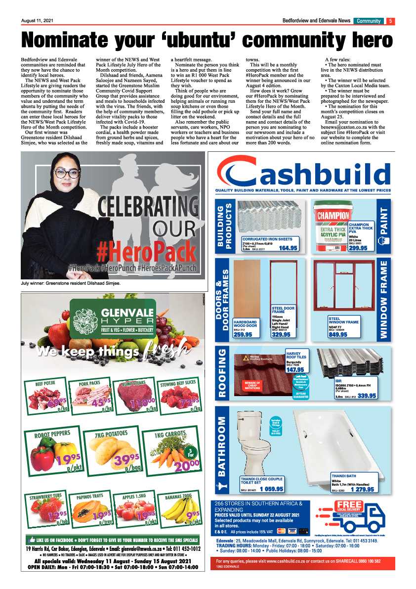 Bedfordview Edenvale News 11 August 2021 page 5