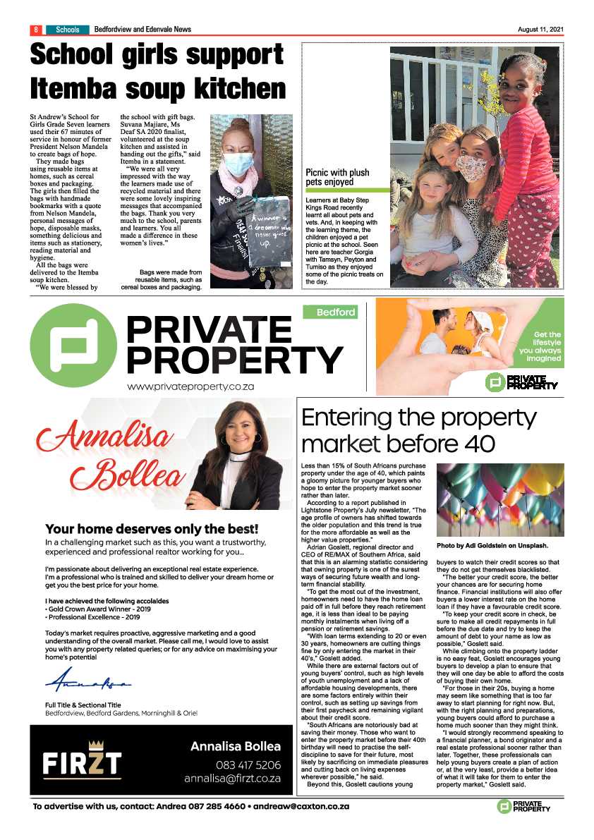 Bedfordview Edenvale News 11 August 2021 page 8