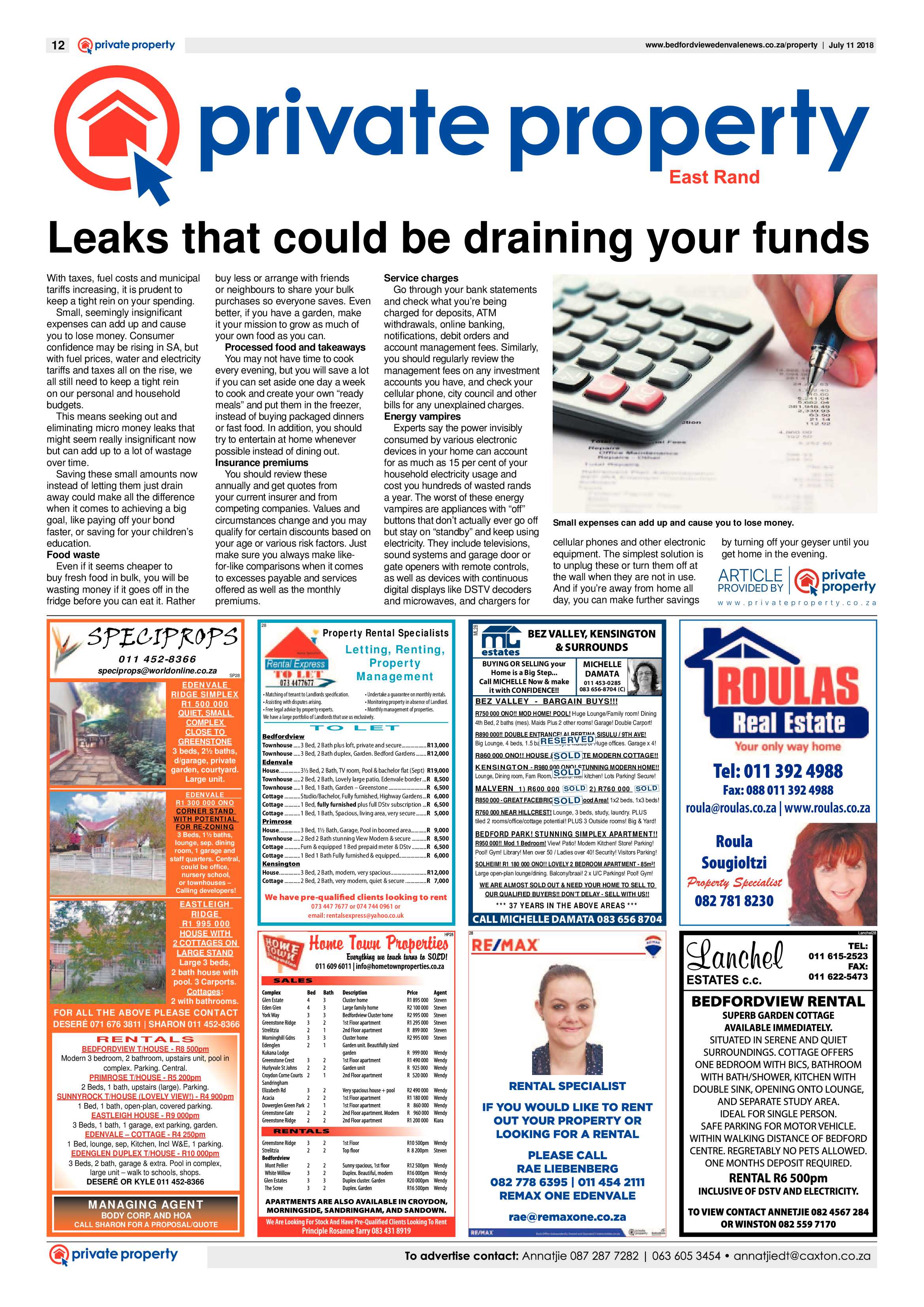 Bedfordview Edenvale News 11 July 2018 page 12