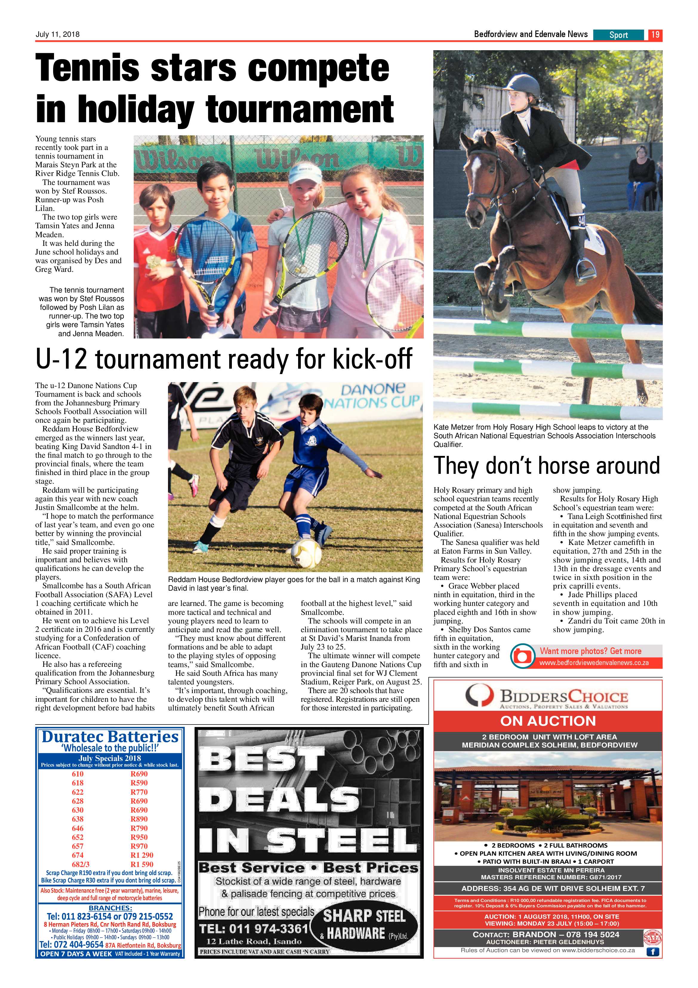 Bedfordview Edenvale News 11 July 2018 page 19