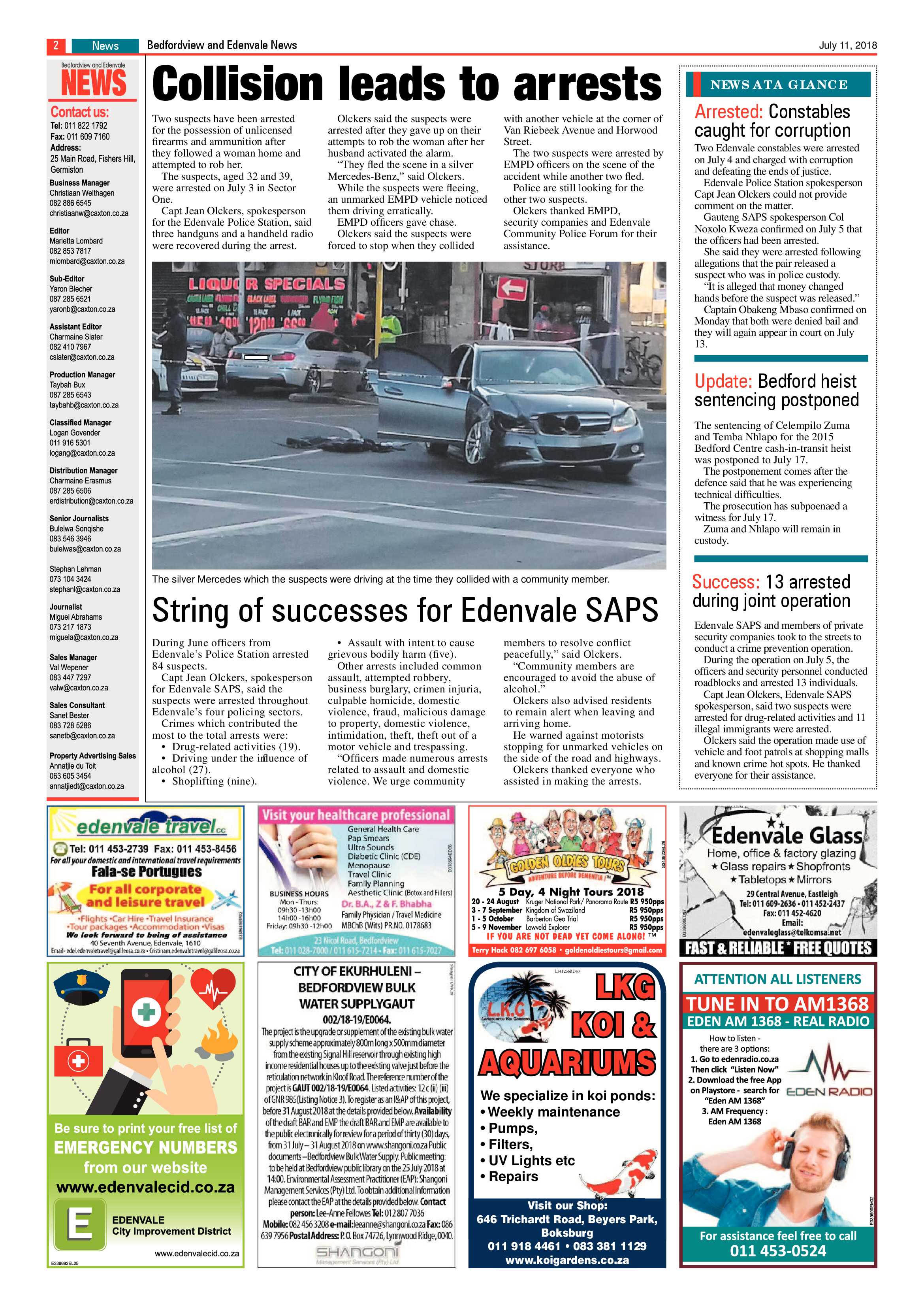 Bedfordview Edenvale News 11 July 2018 page 2