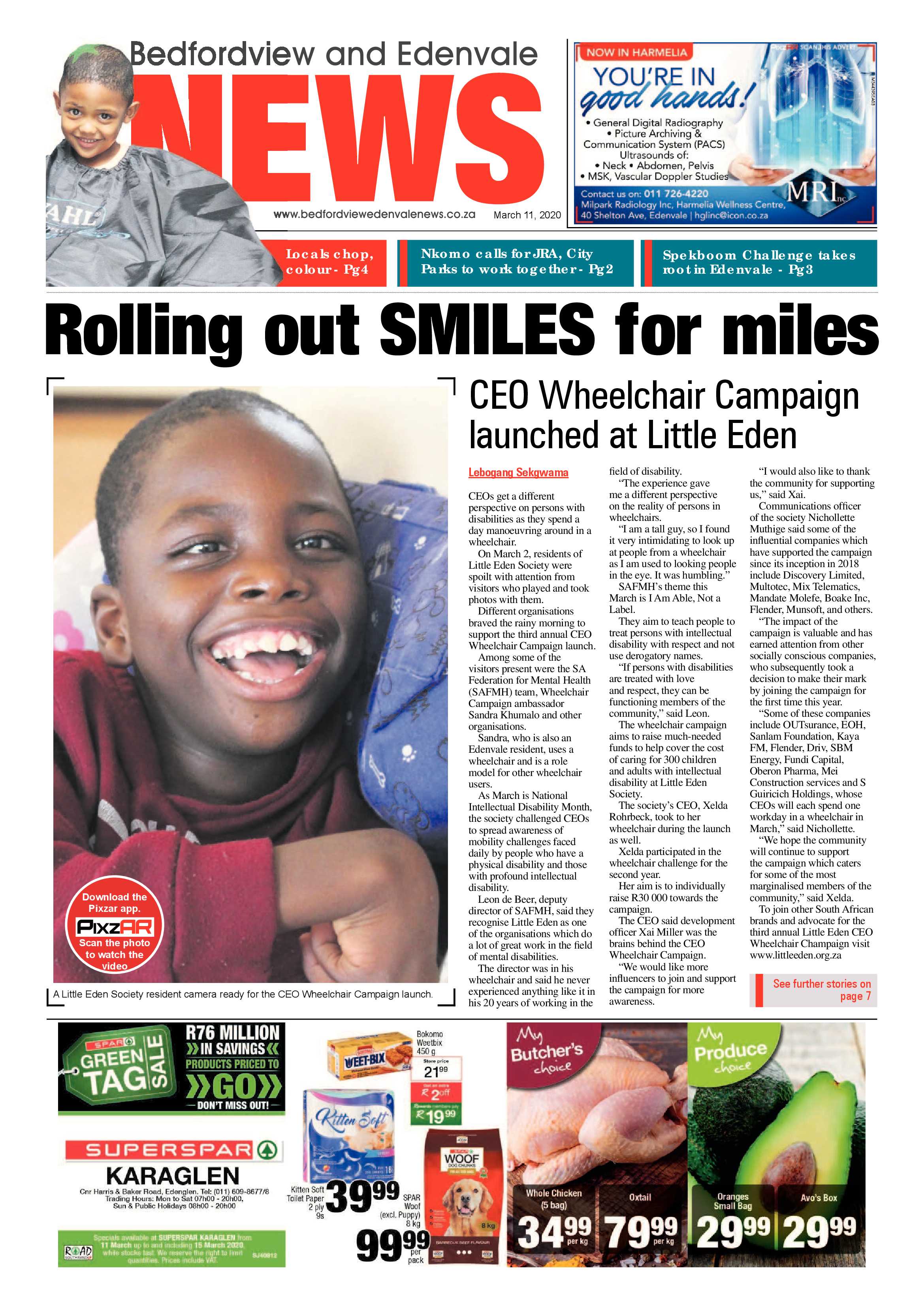 Bedfordview Edenvale News 11 March 2020 page 1