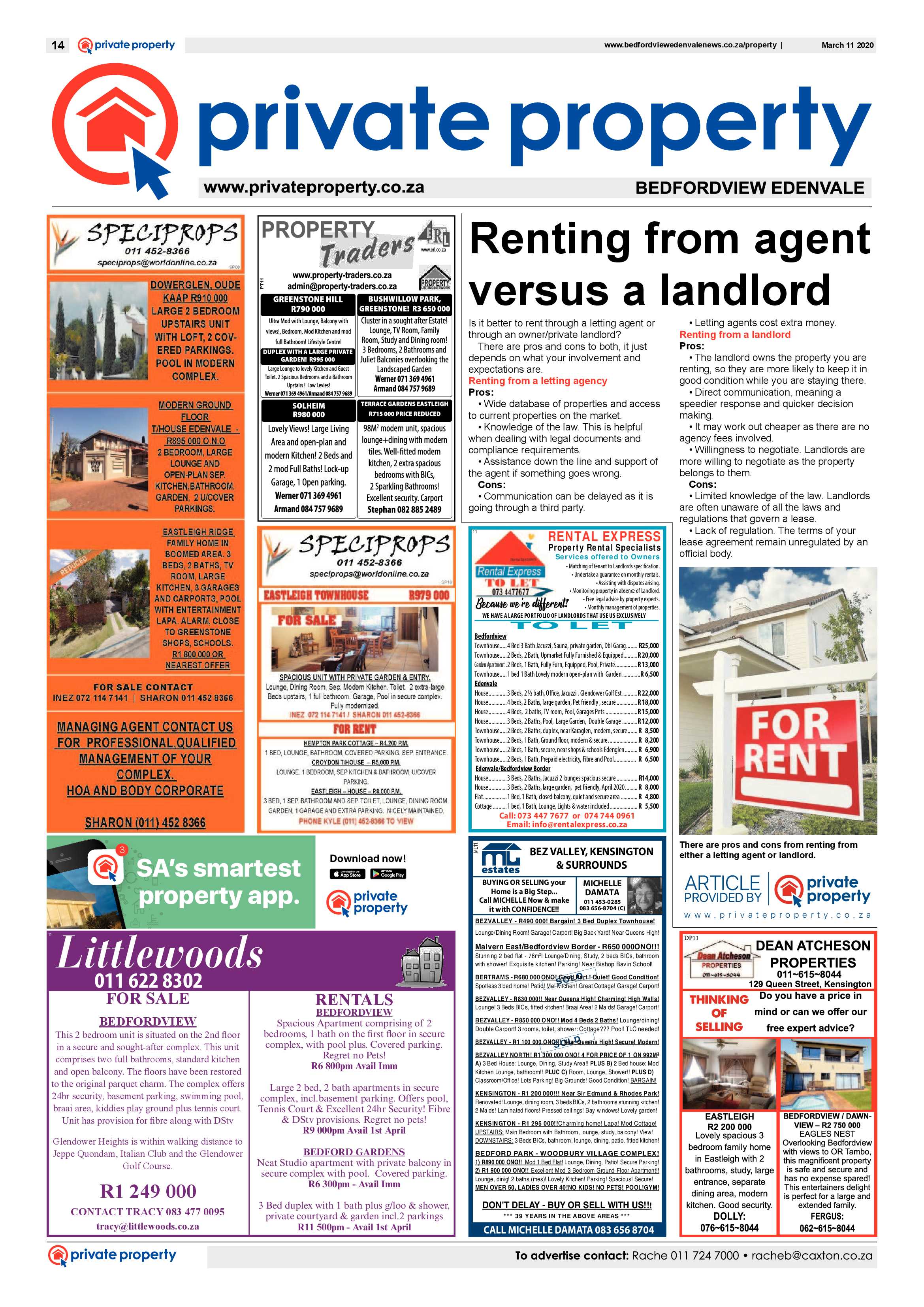 Bedfordview Edenvale News 11 March 2020 page 14