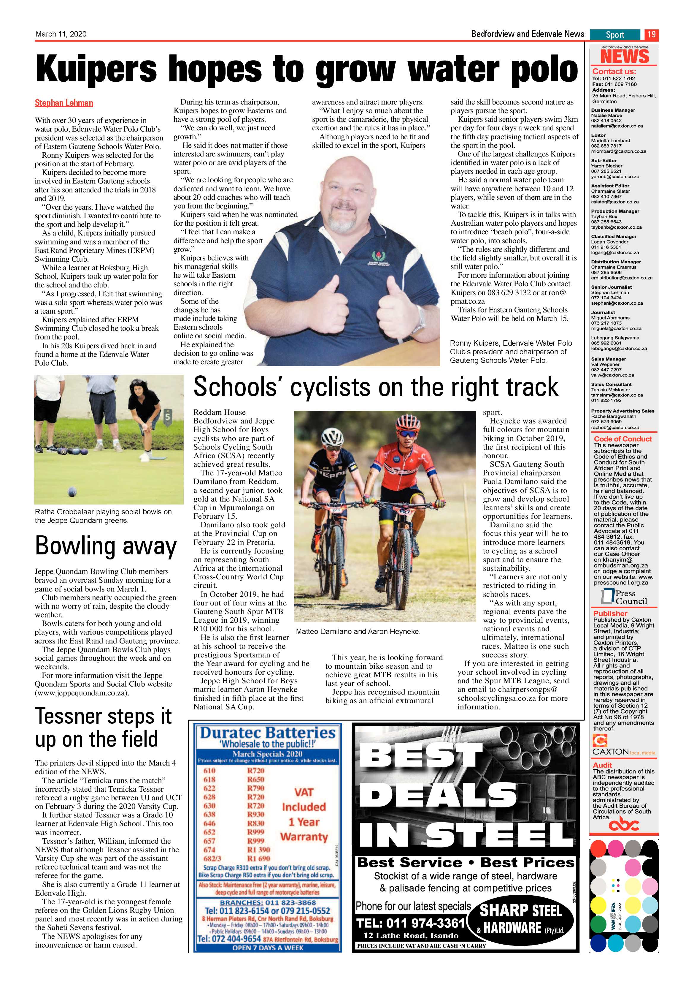 Bedfordview Edenvale News 11 March 2020 page 19