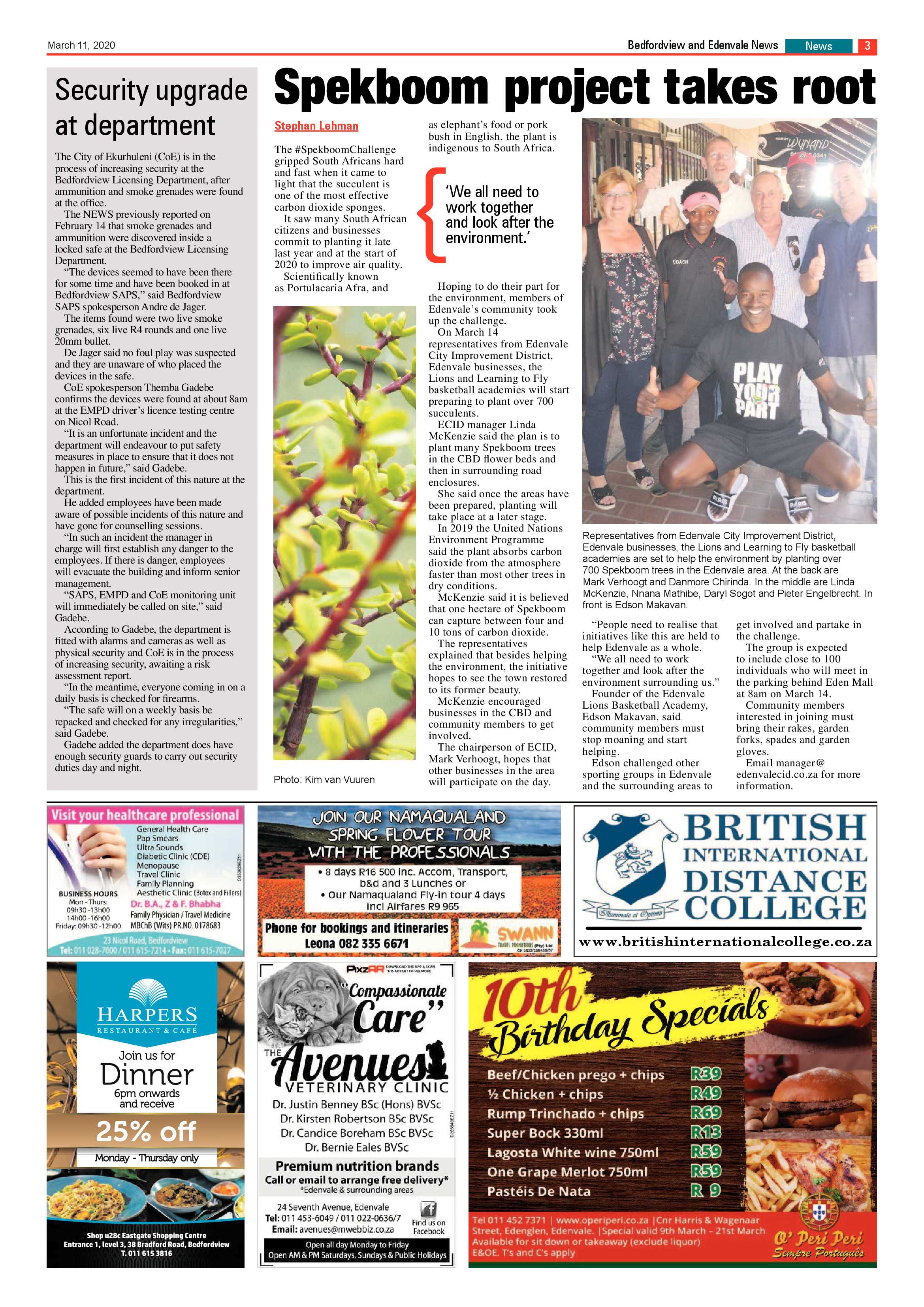 Bedfordview Edenvale News 11 March 2020 page 3