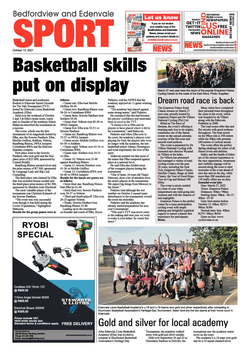Bedfordview Edenvale News 13 October 2021 page 12
