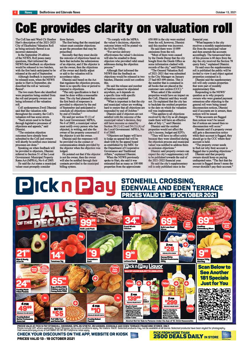 Bedfordview Edenvale News 13 October 2021 page 4