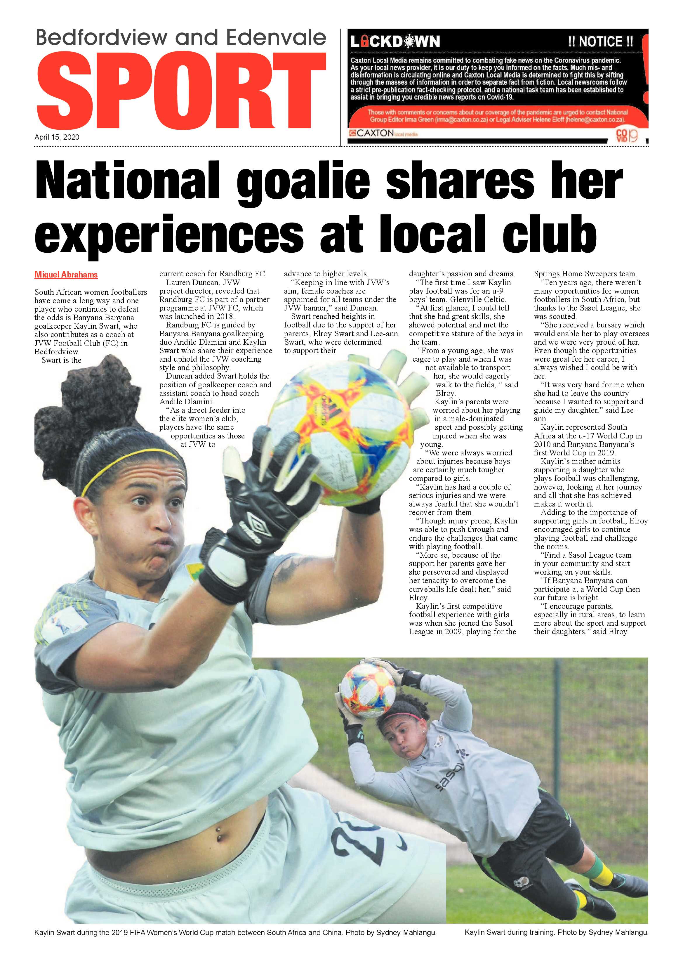 Bedfordview Edenvale News 15 April 2020 page 12