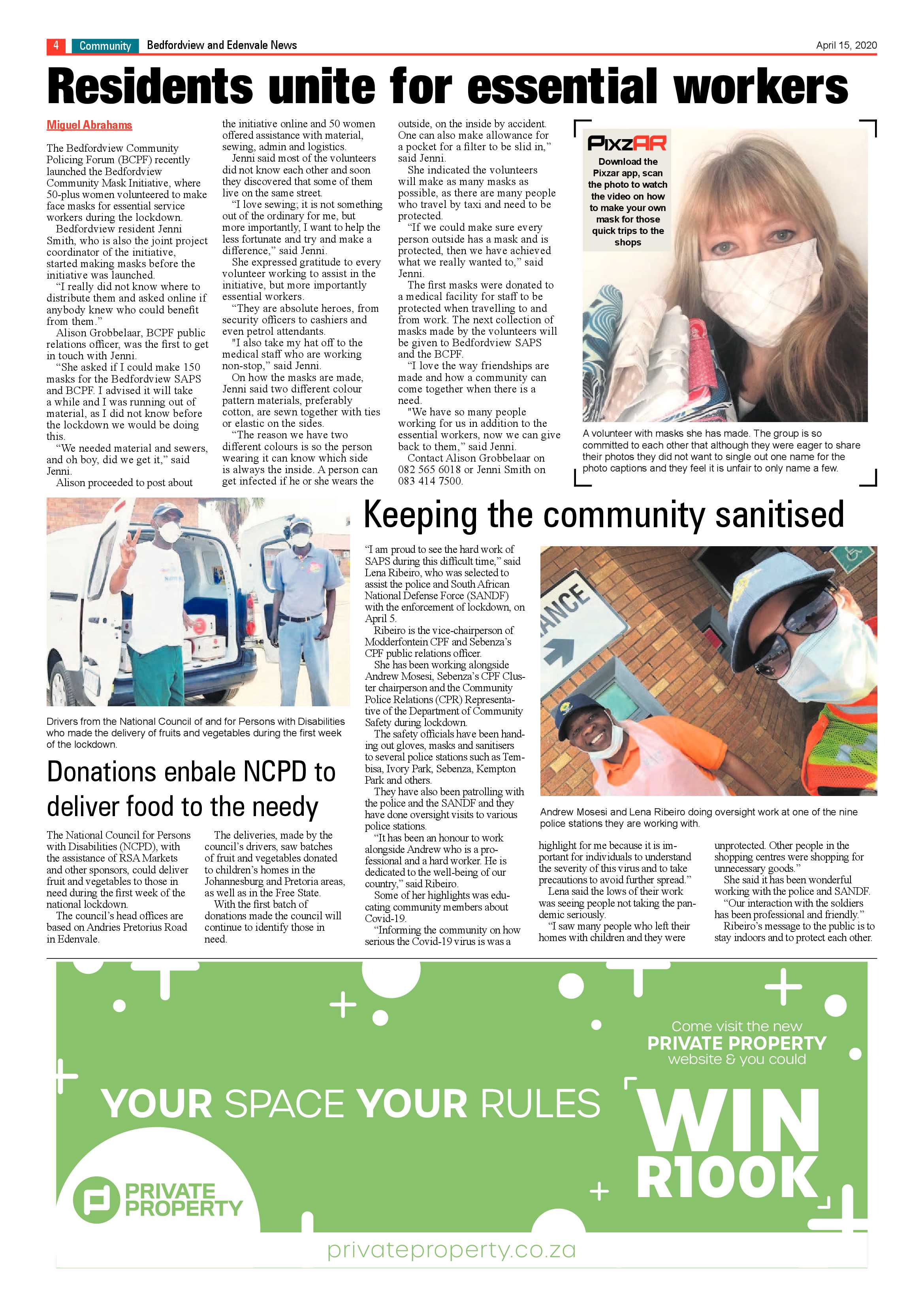 Bedfordview Edenvale News 15 April 2020 page 4