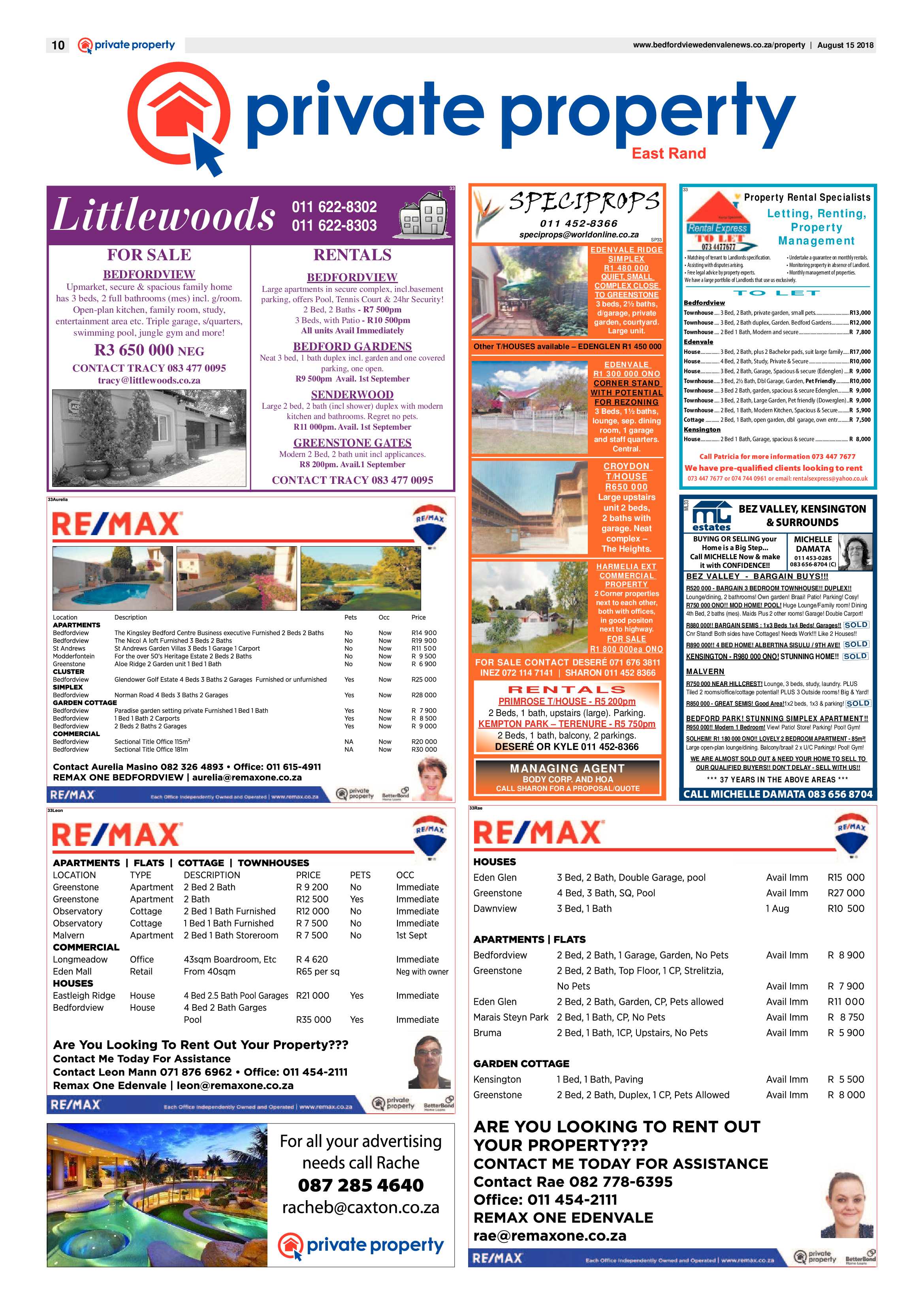 Bedfordview Edenvale News 15 August 2018 page 10