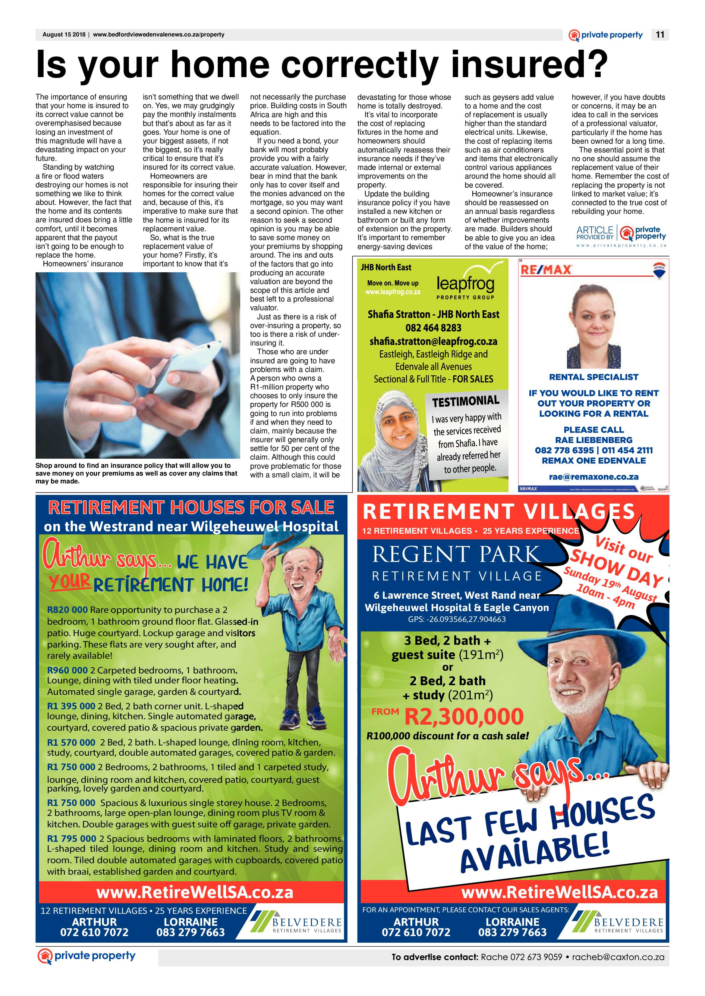 Bedfordview Edenvale News 15 August 2018 page 11