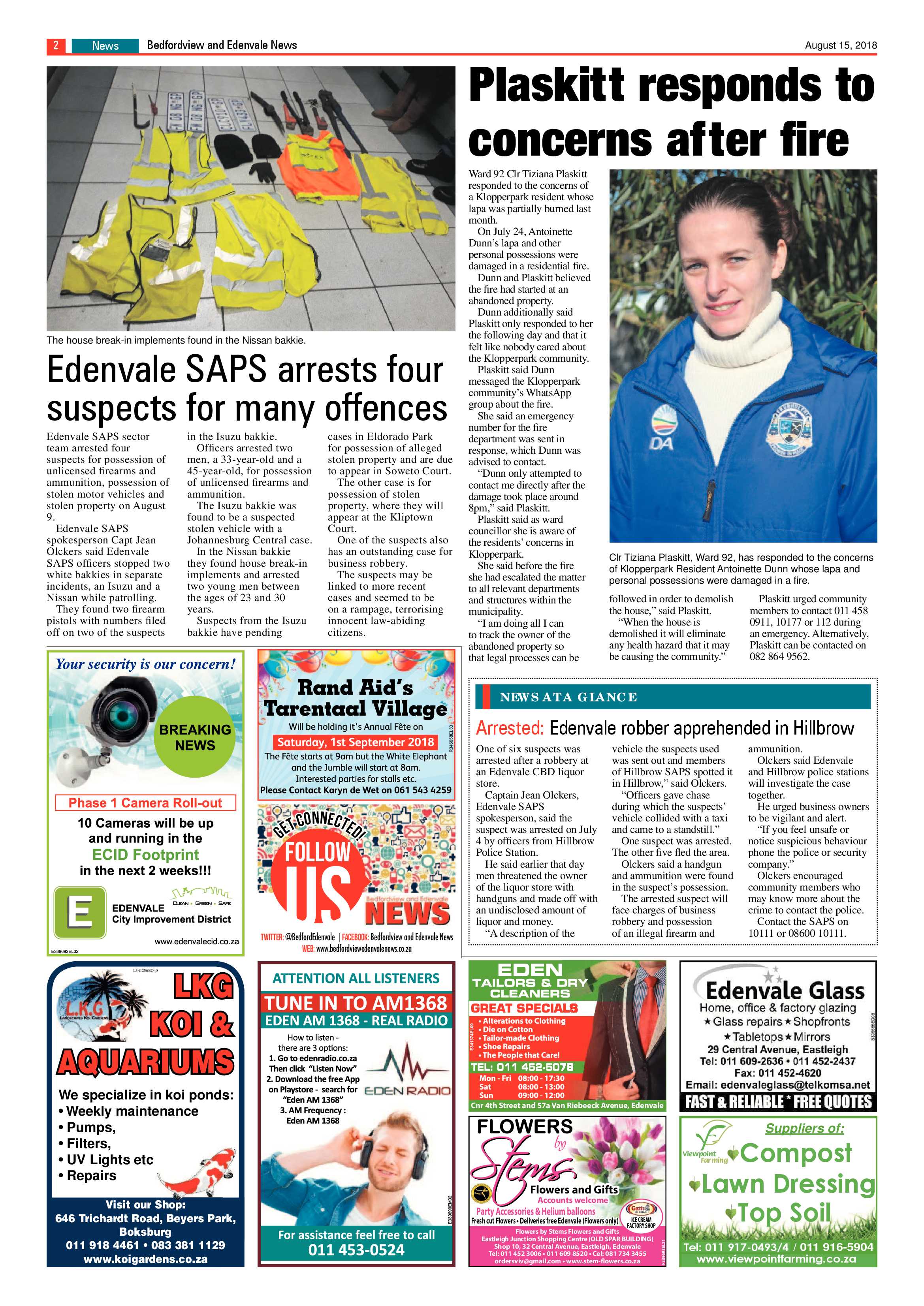 Bedfordview Edenvale News 15 August 2018 page 2