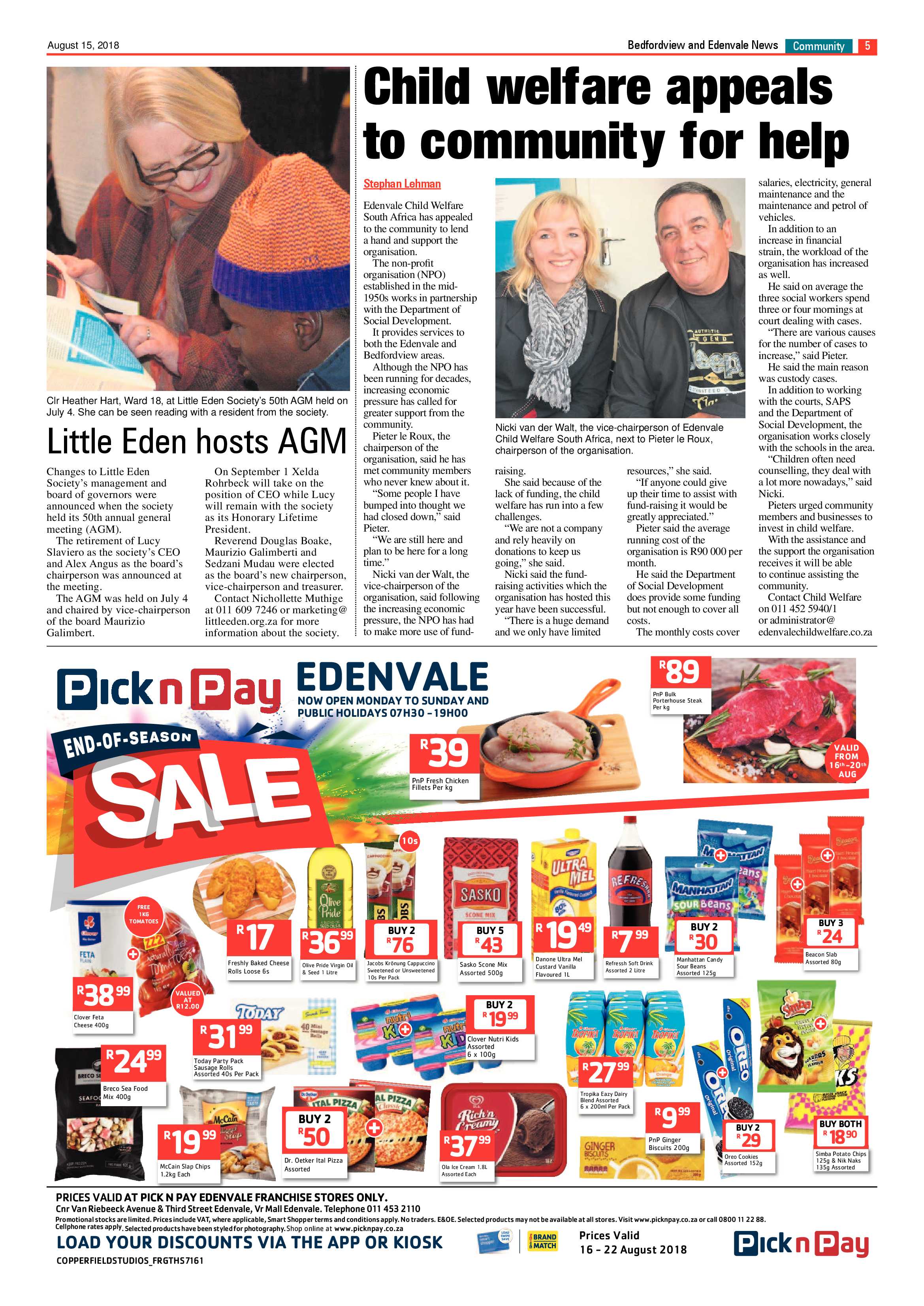 Bedfordview Edenvale News 15 August 2018 page 5