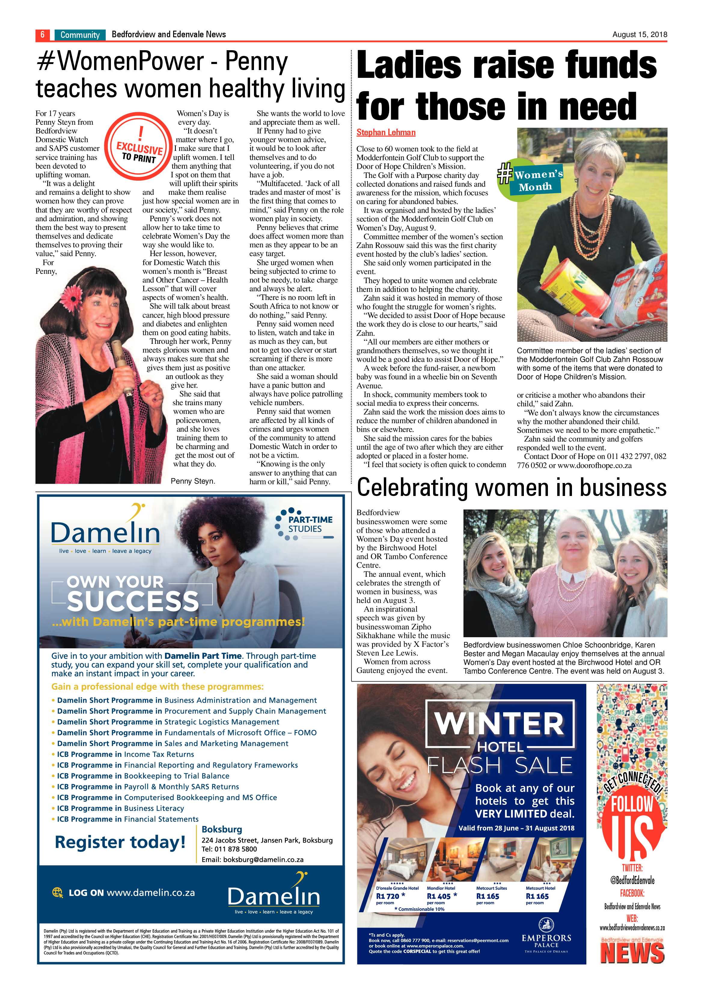 Bedfordview Edenvale News 15 August 2018 page 6