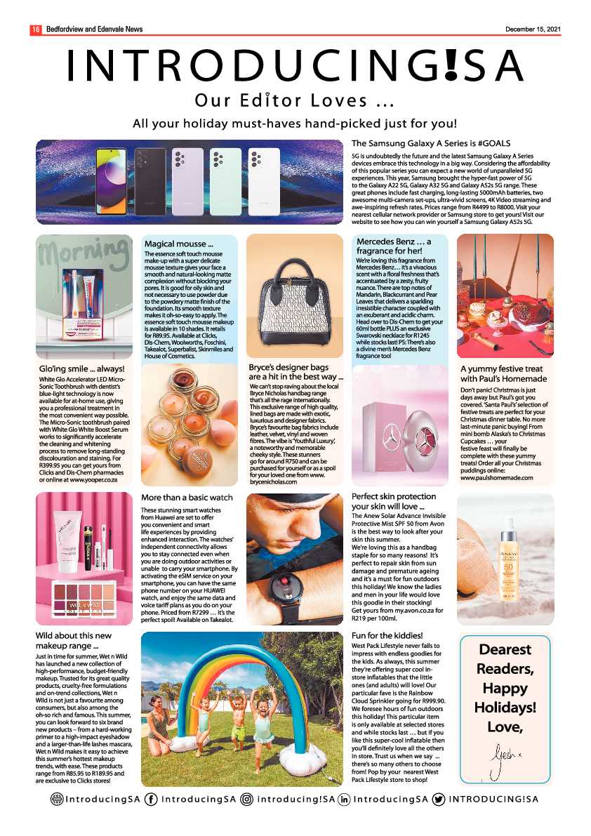 Bedfordview Edenvale News 15 December 2021 page 16