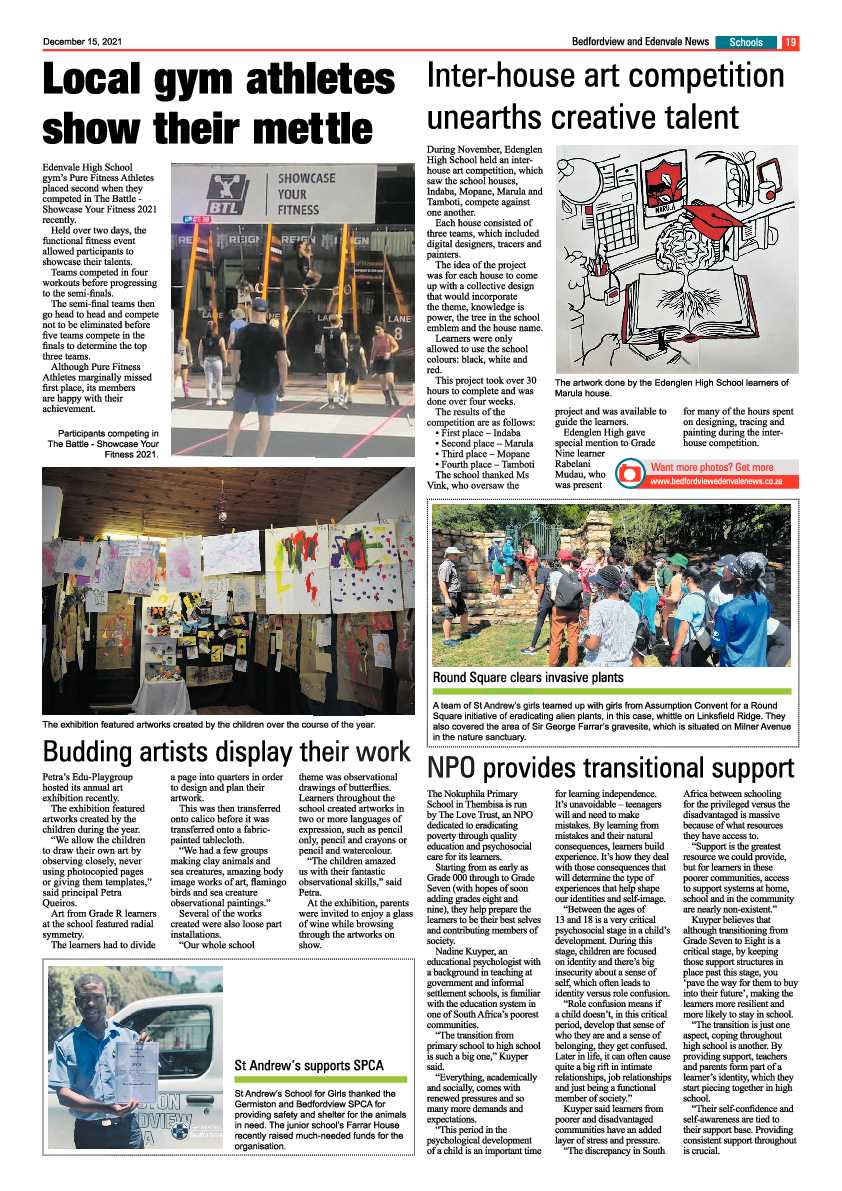 Bedfordview Edenvale News 15 December 2021 page 19