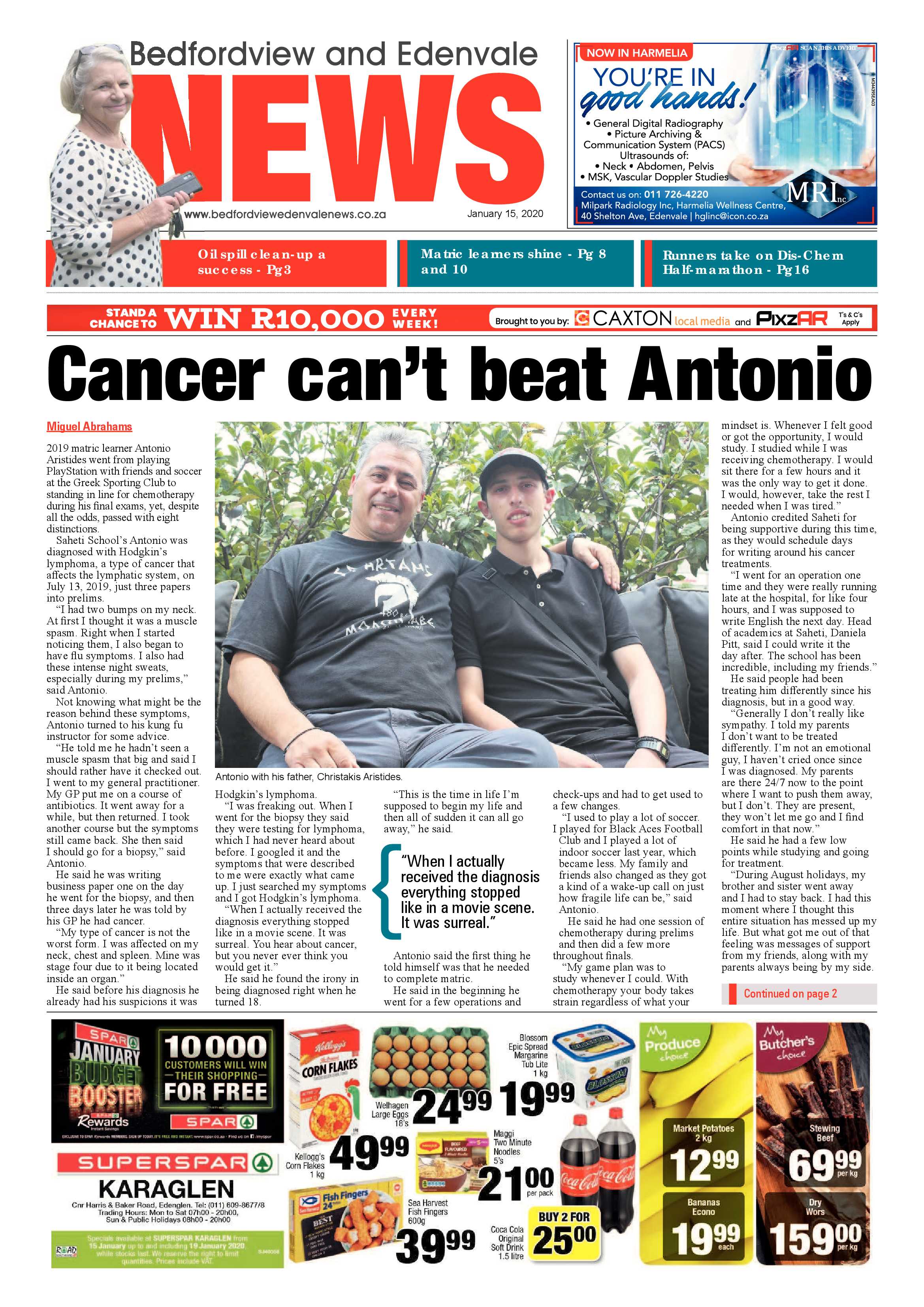 Bedfordview Edenvale News 15 January 2020 page 1