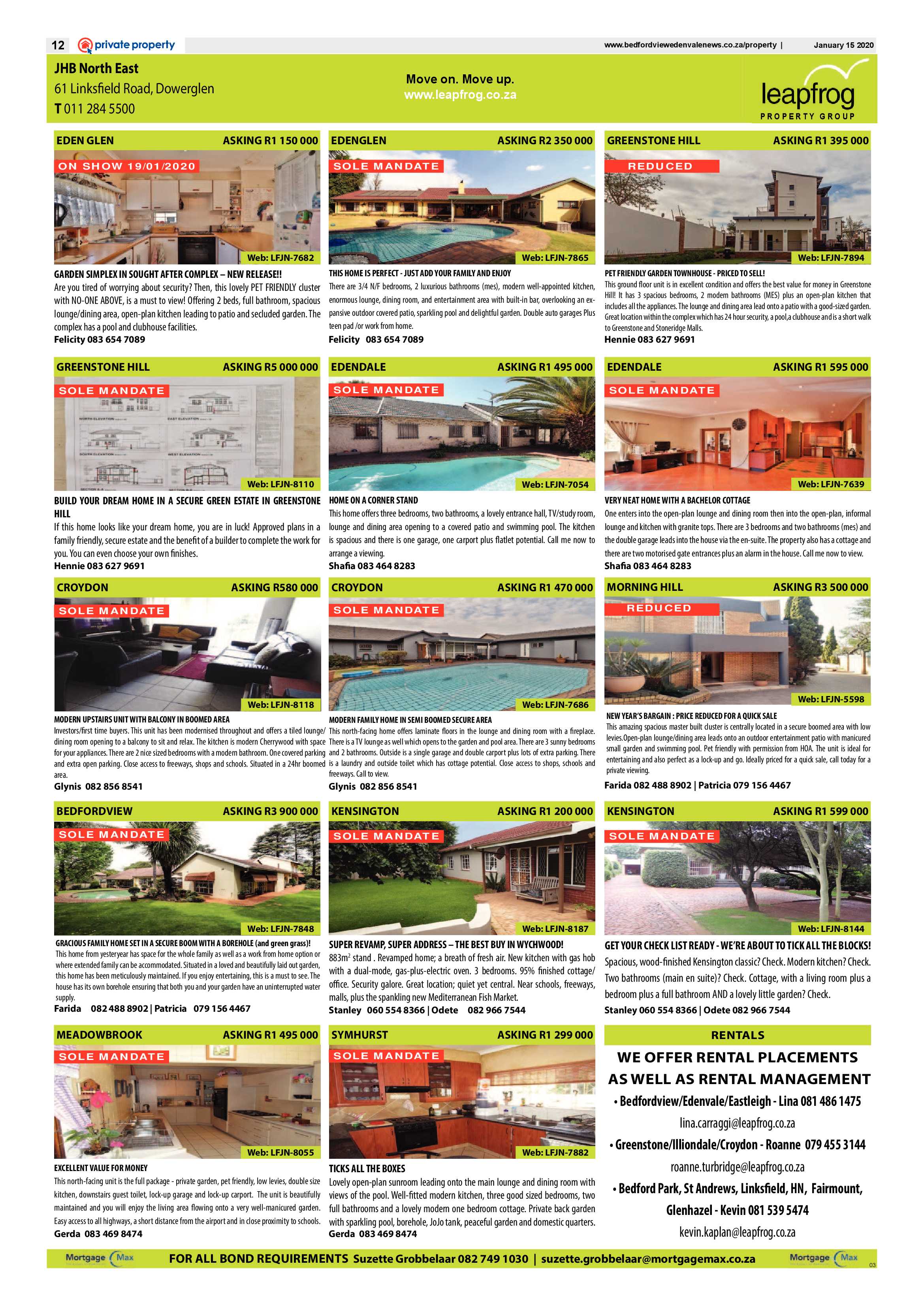Bedfordview Edenvale News 15 January 2020 page 12